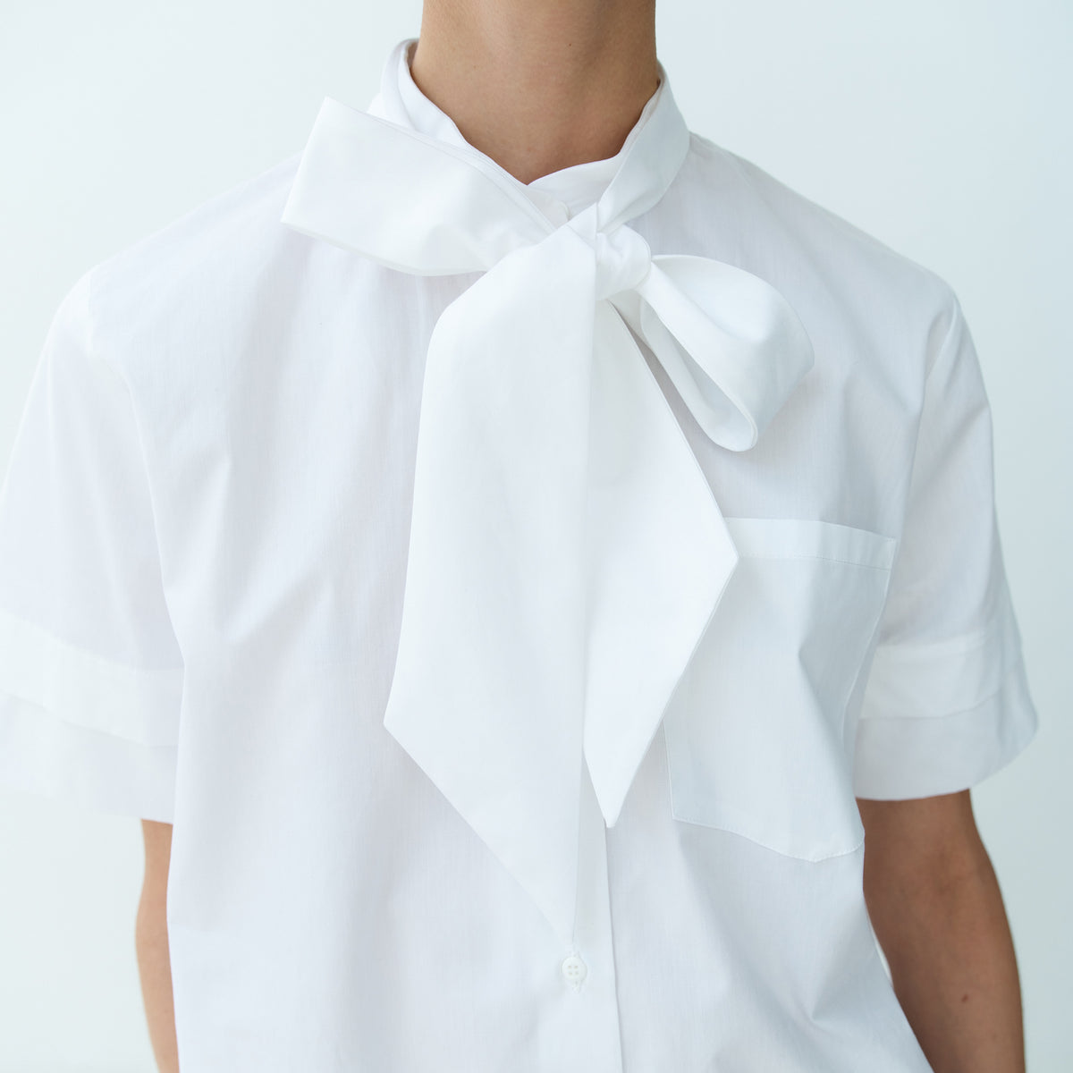 short sleeve dress shirt bow tie Short sleeve shirt with bow tie