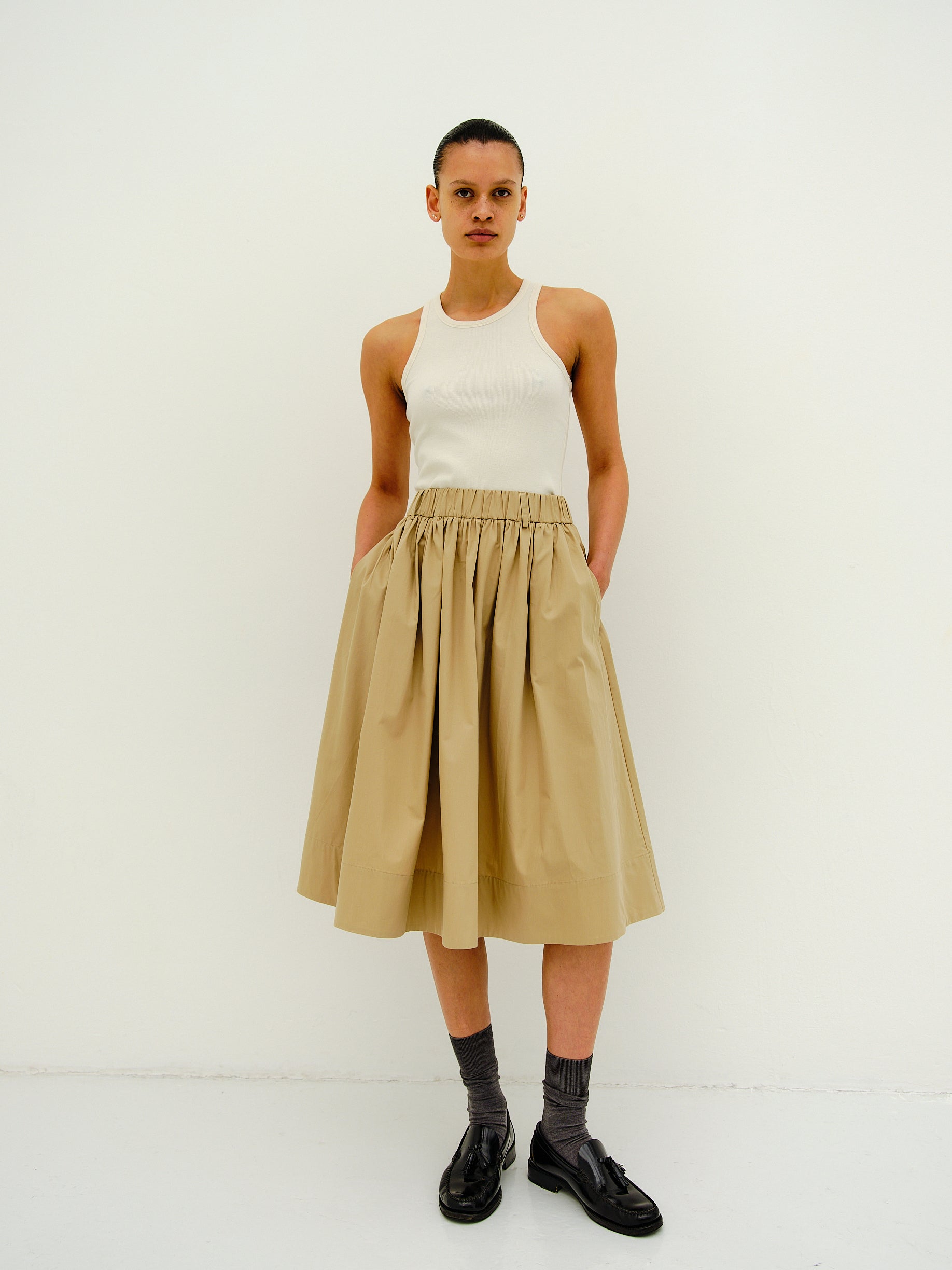 APOLLONIA SKIRT / ALMOND MILK – RIKA STUDIOS