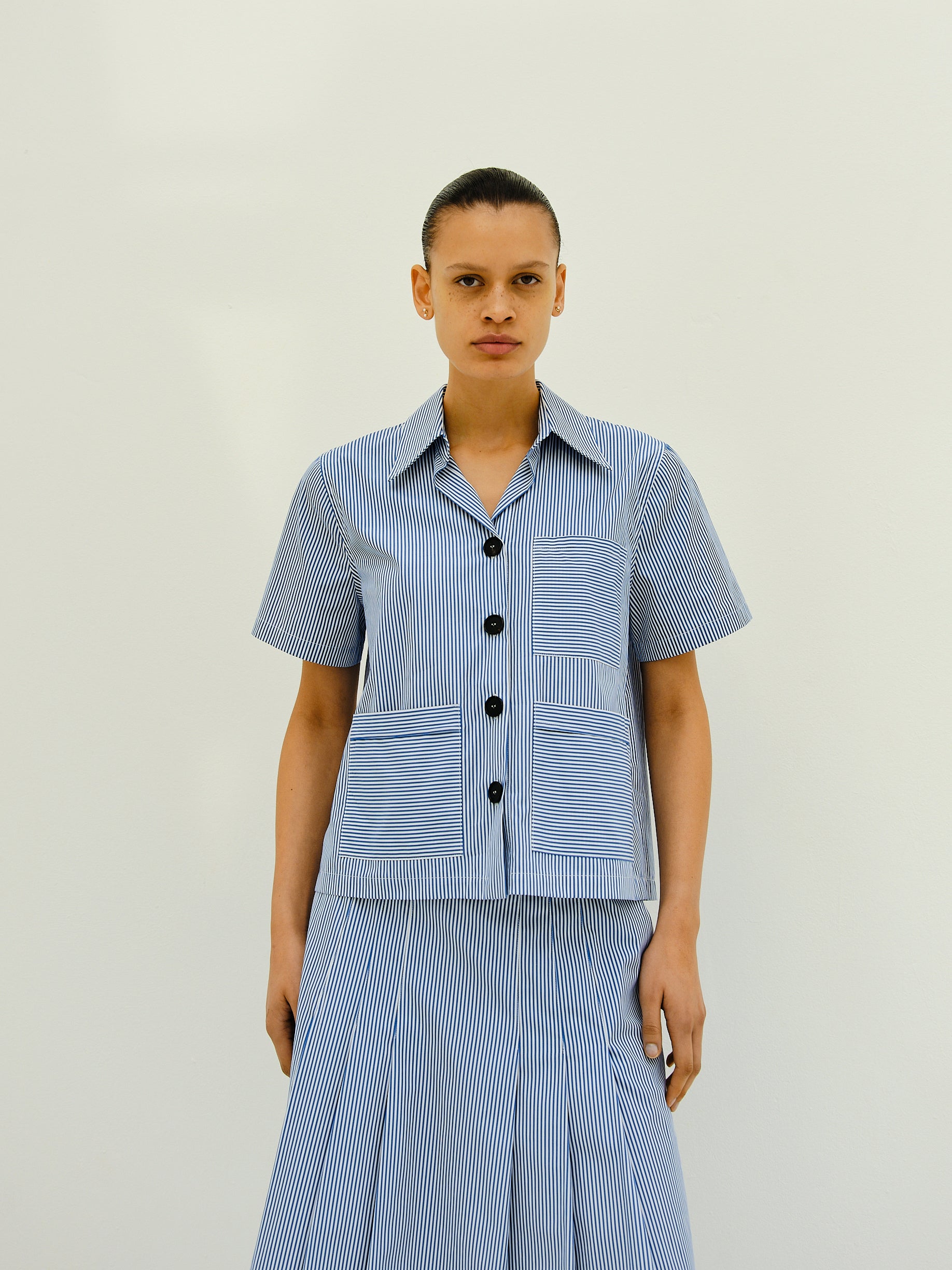 LAURENT SHIRT / BLUE/WHITE STRIPE