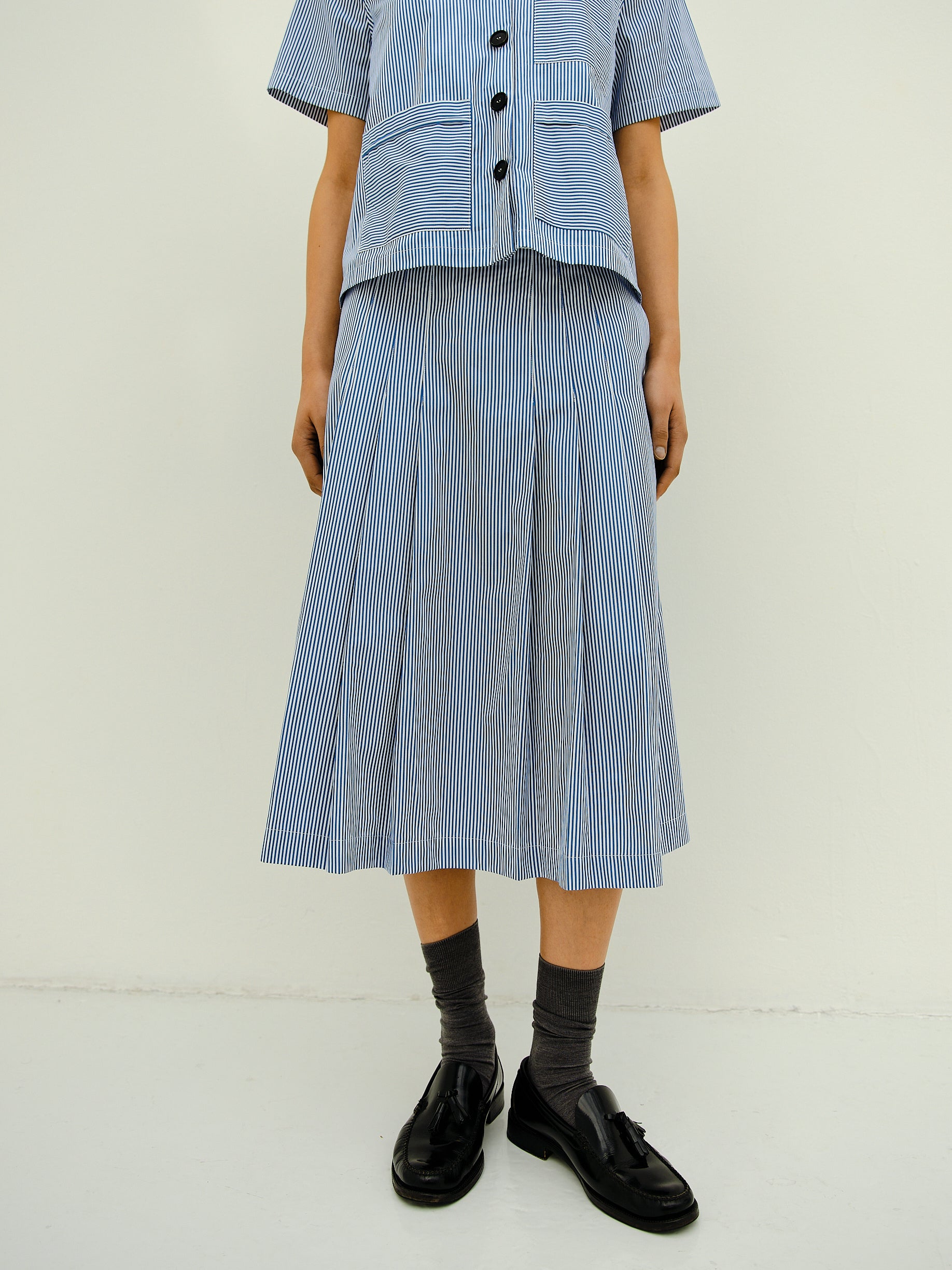 ALEXANDRA SKIRT / BLUE-WHITE STRIPE