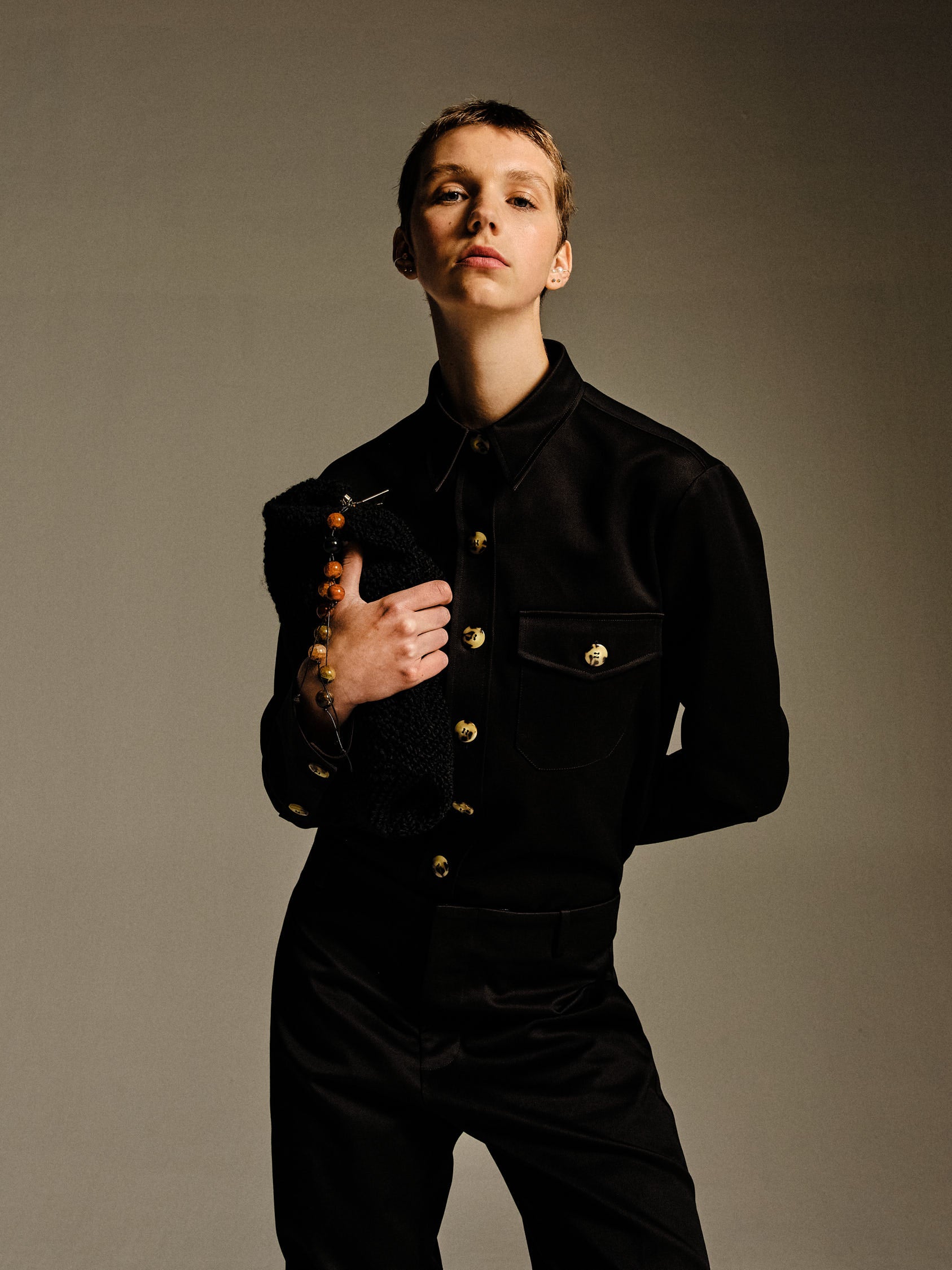 BOB SHIRT / BLACK TWILL