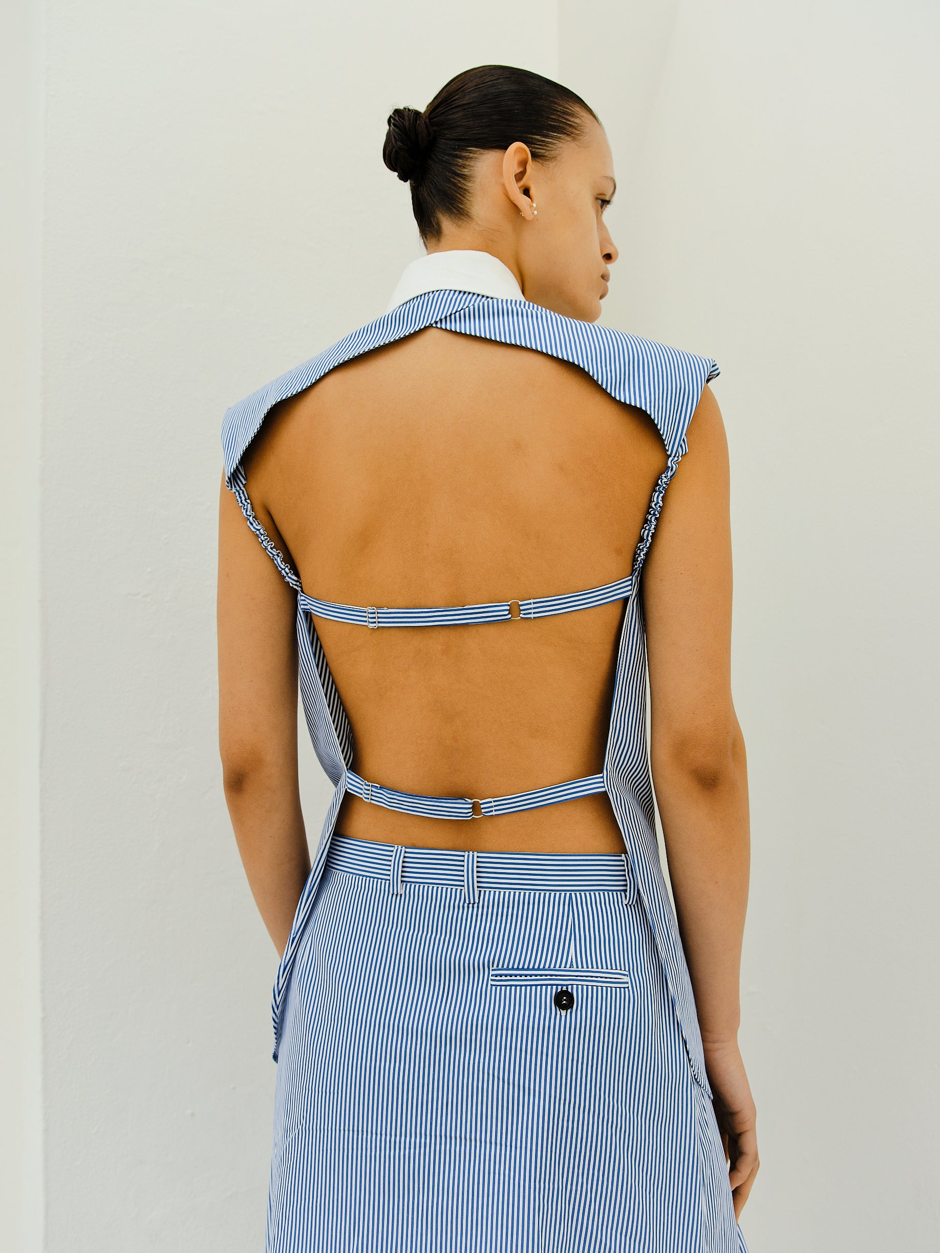 JULIE SHIRT / BLUE-WHITE