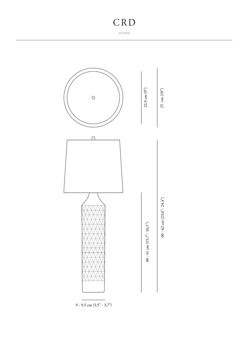 CRD CERAMIC | CHECKERED LAMP ORANGE