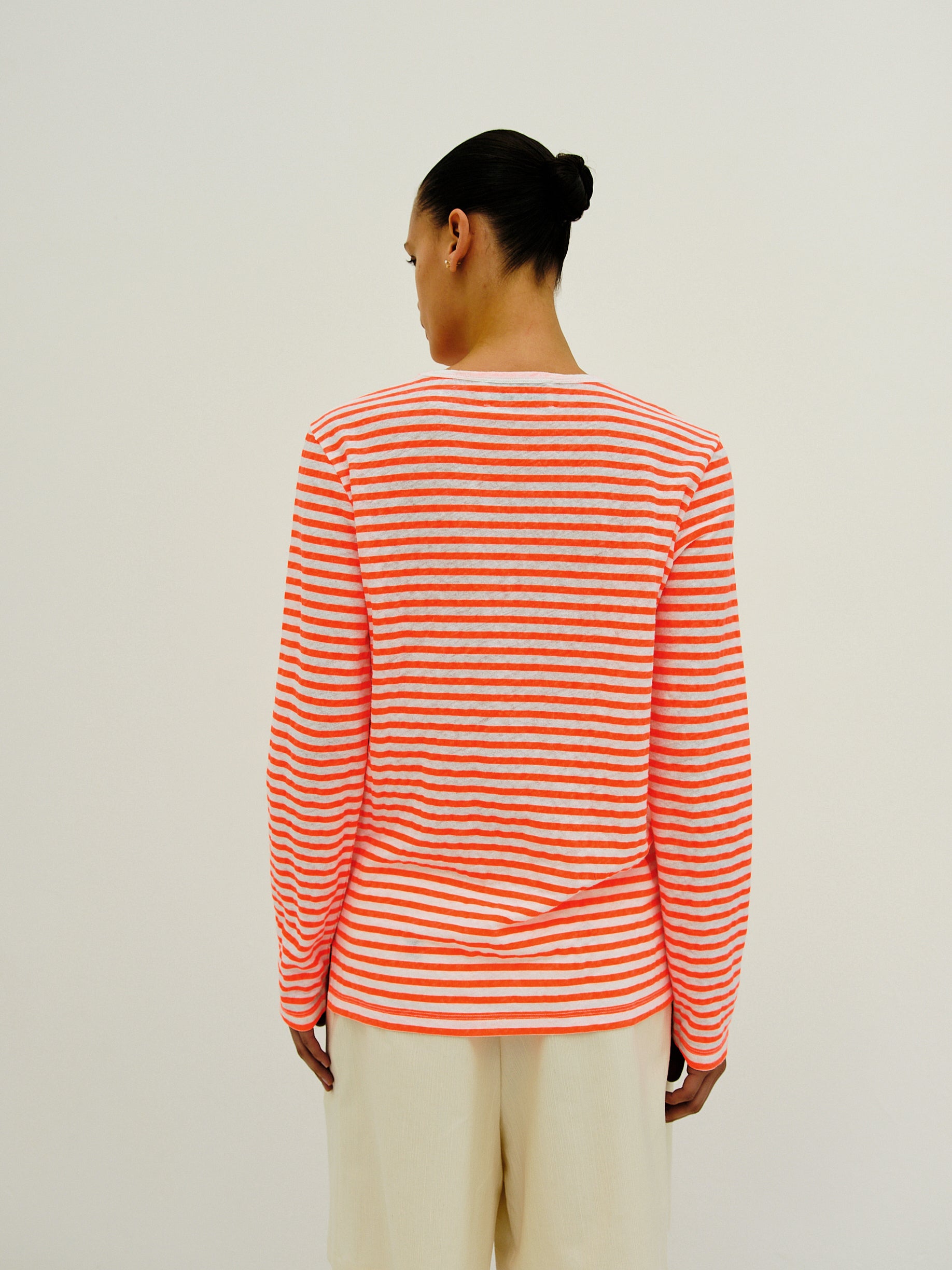 PALOMA TEE / NEON ORANGE-ECRU