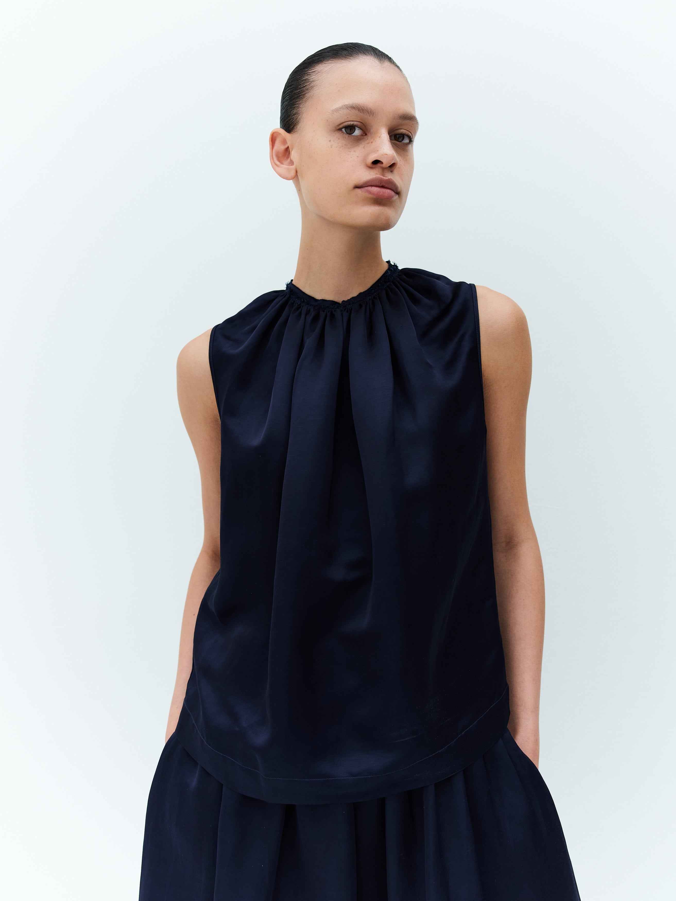 BE NIGHT BLOUSE / MIDNIGHT BLUE