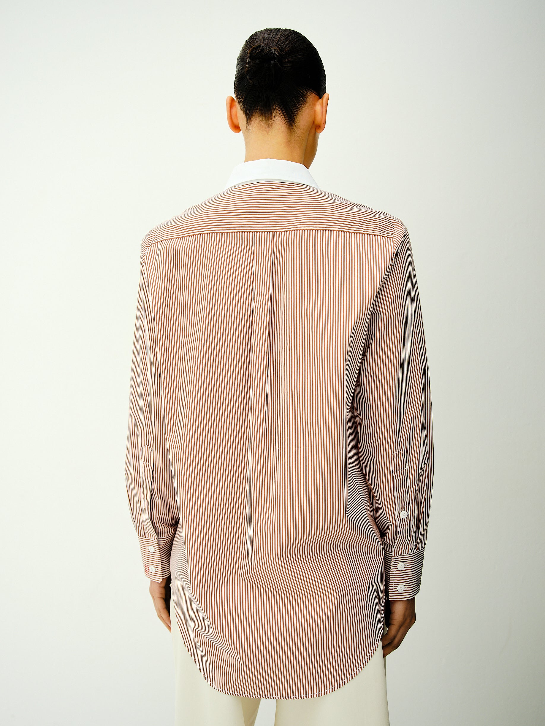 YVES SHIRT / GINGER-WHITE STRIPE
