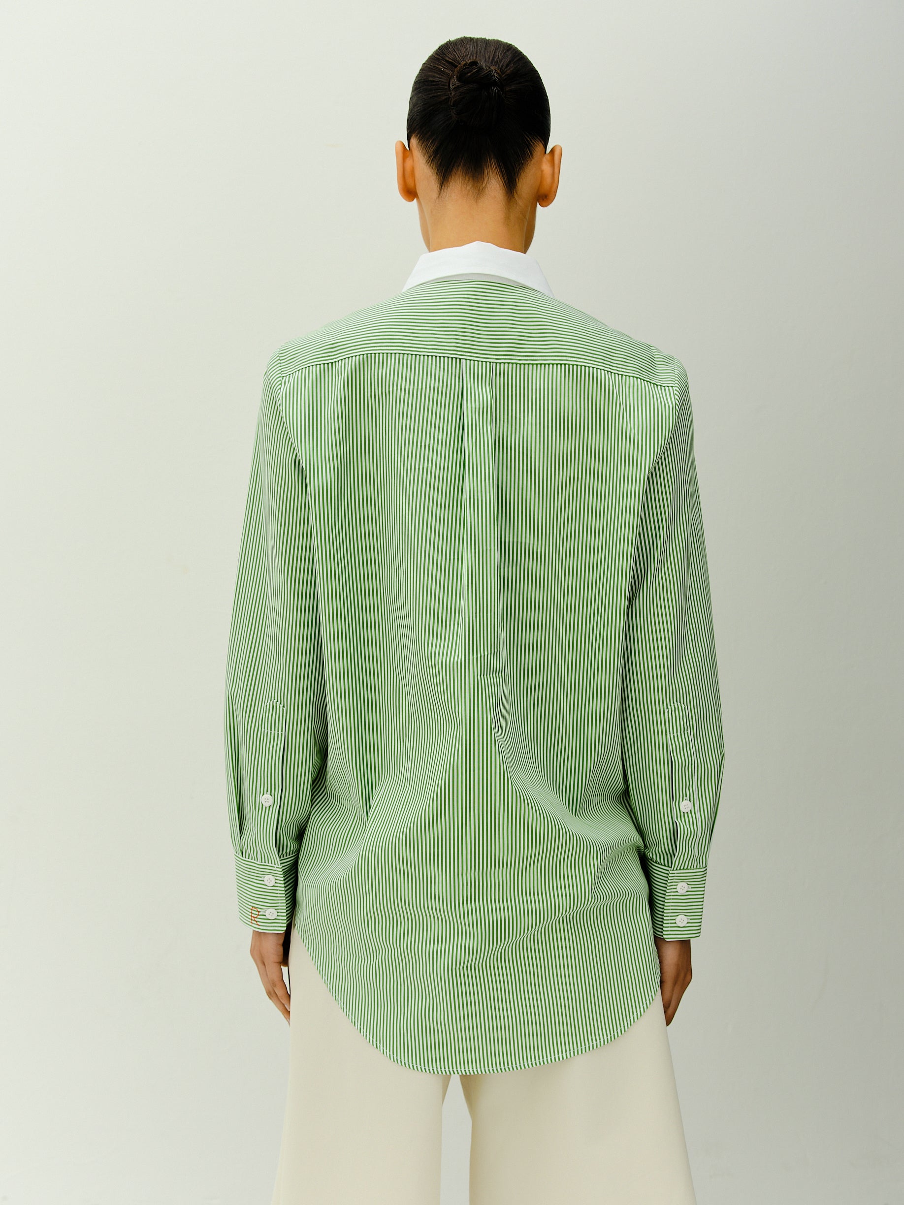 YVES SHIRT / TREE-WHITE STRIPE