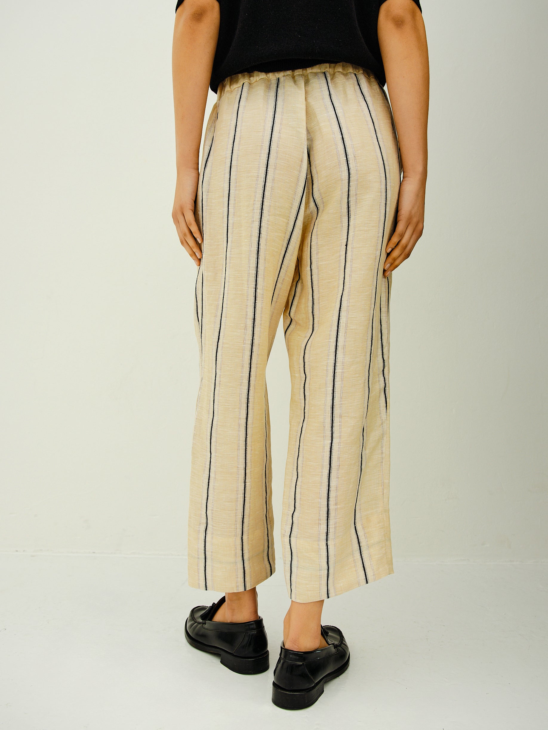 PEPE PANTS / NATURAL-WHITE-BLACK STRIPE