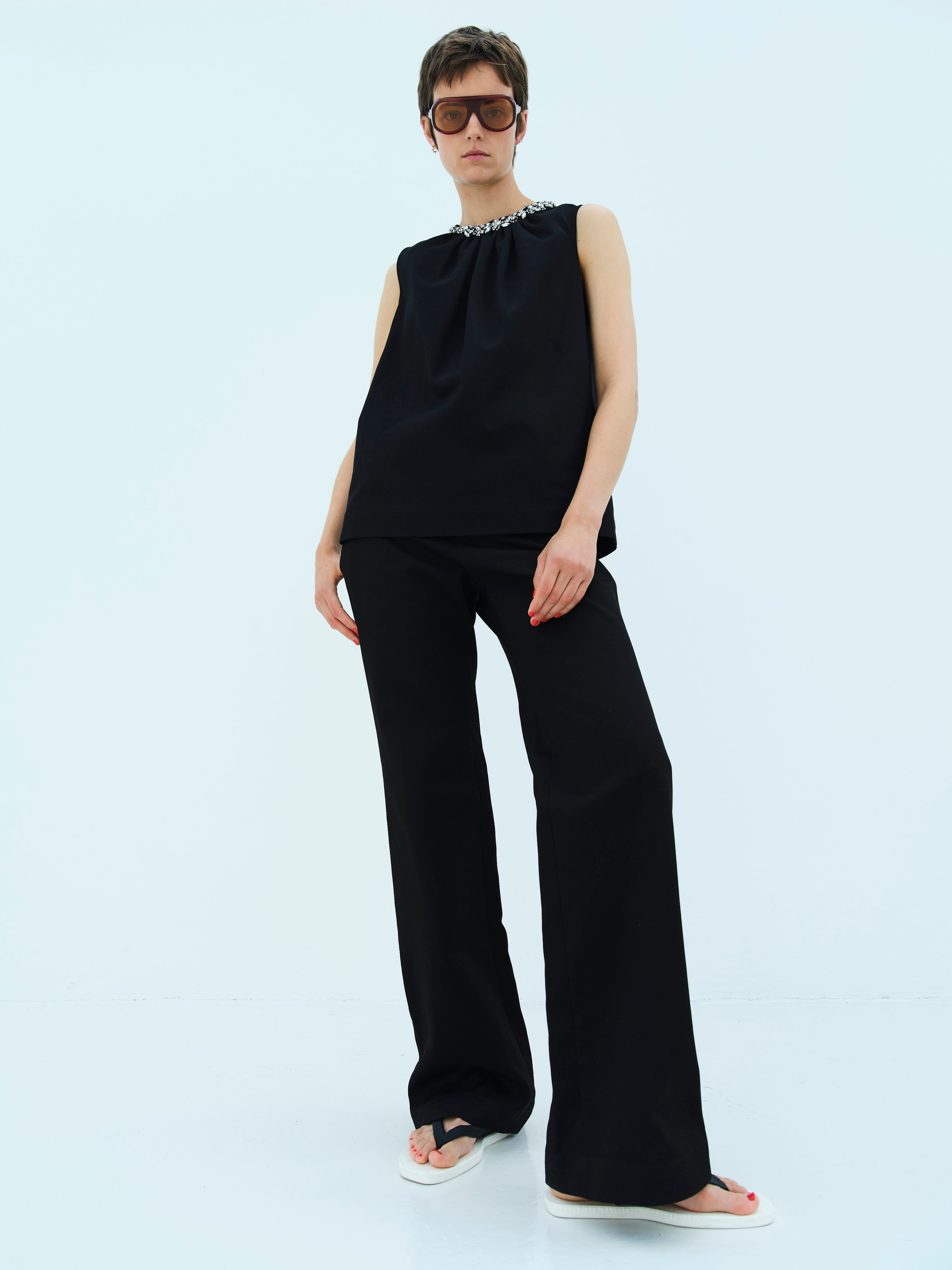 JOHN TOP / BLACK TWILL