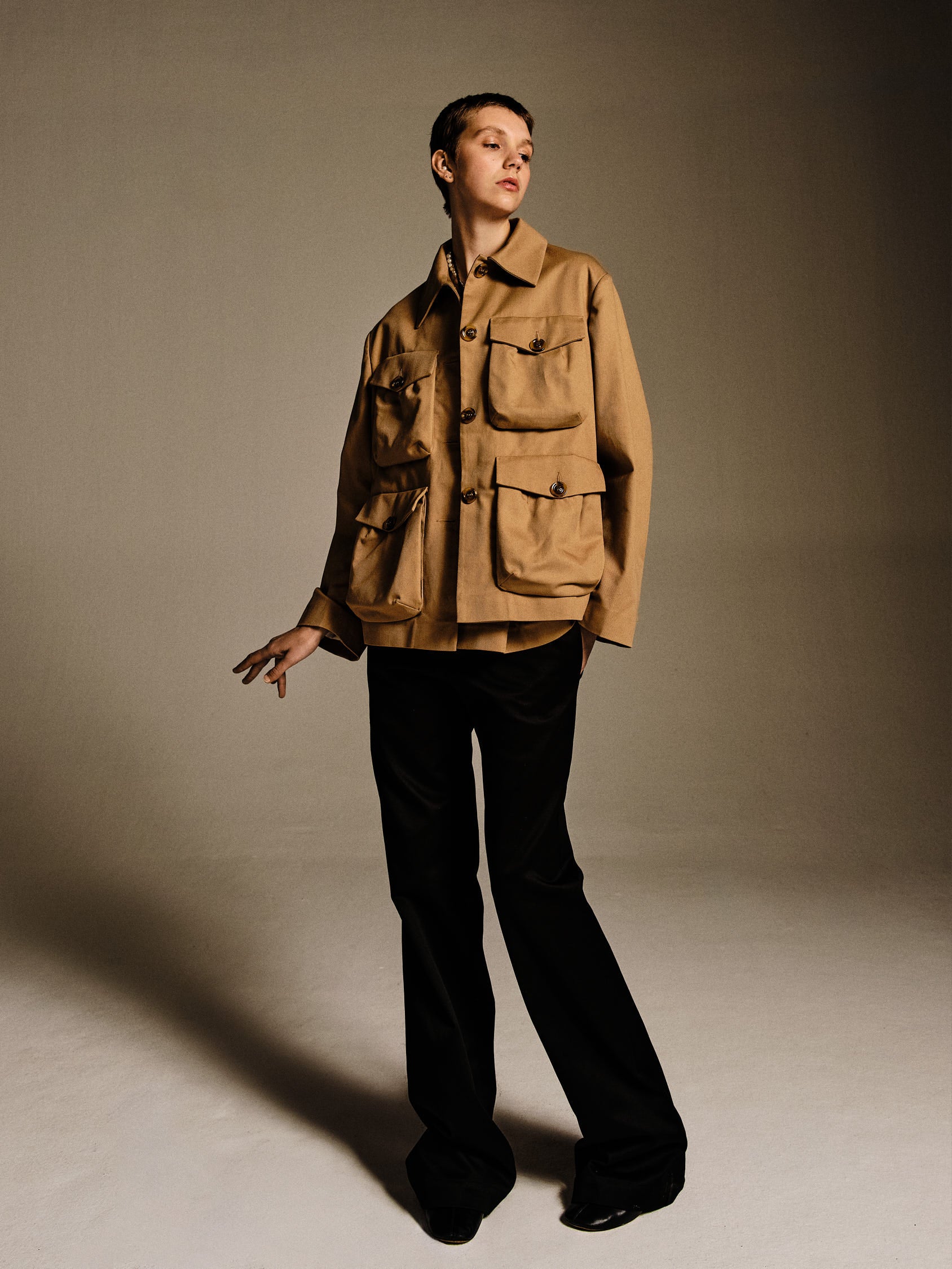 FRANK JACKET / KHAKI – RIKA STUDIOS