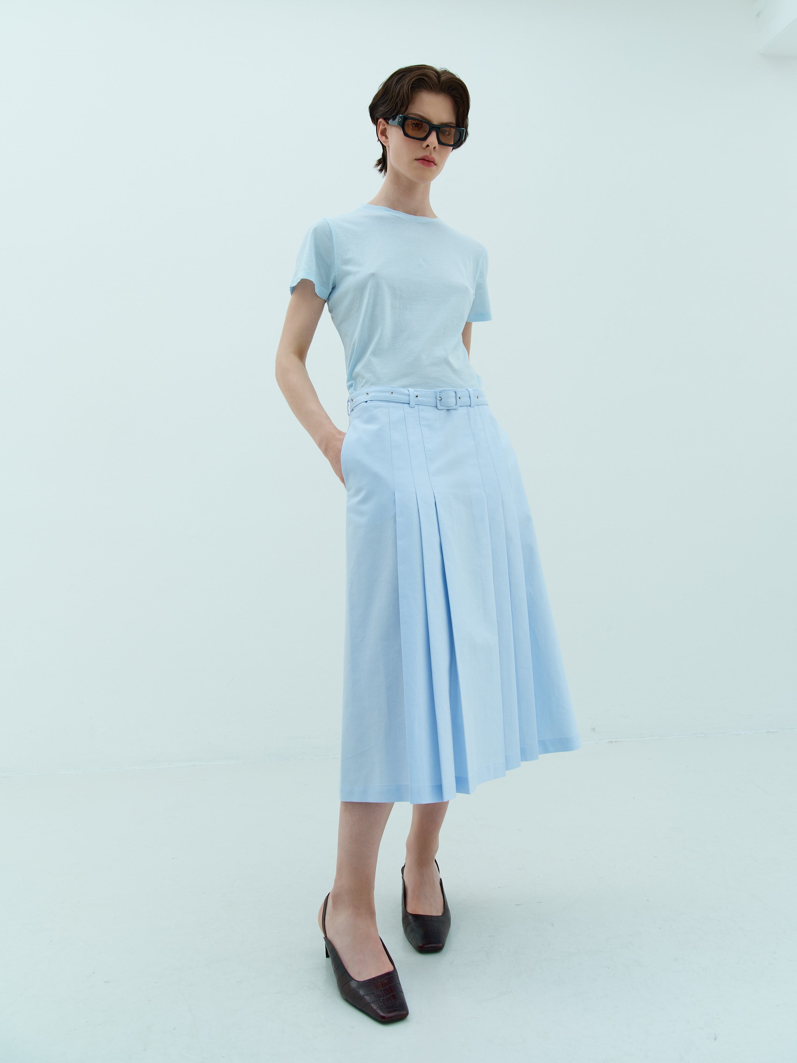 ALEXANDRA SKIRT / COOL BLUE