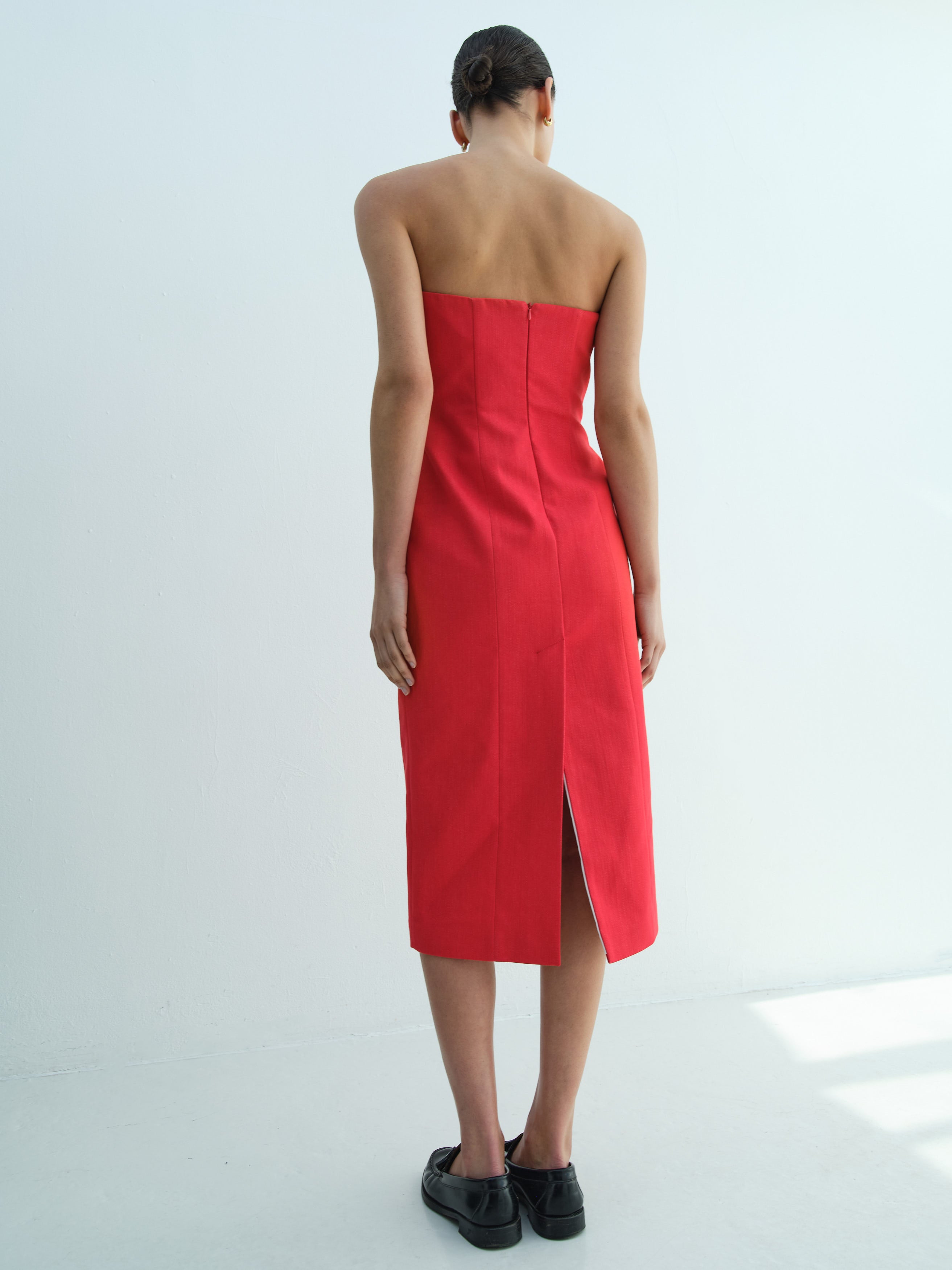 APPLE DRESS / ROSE RED