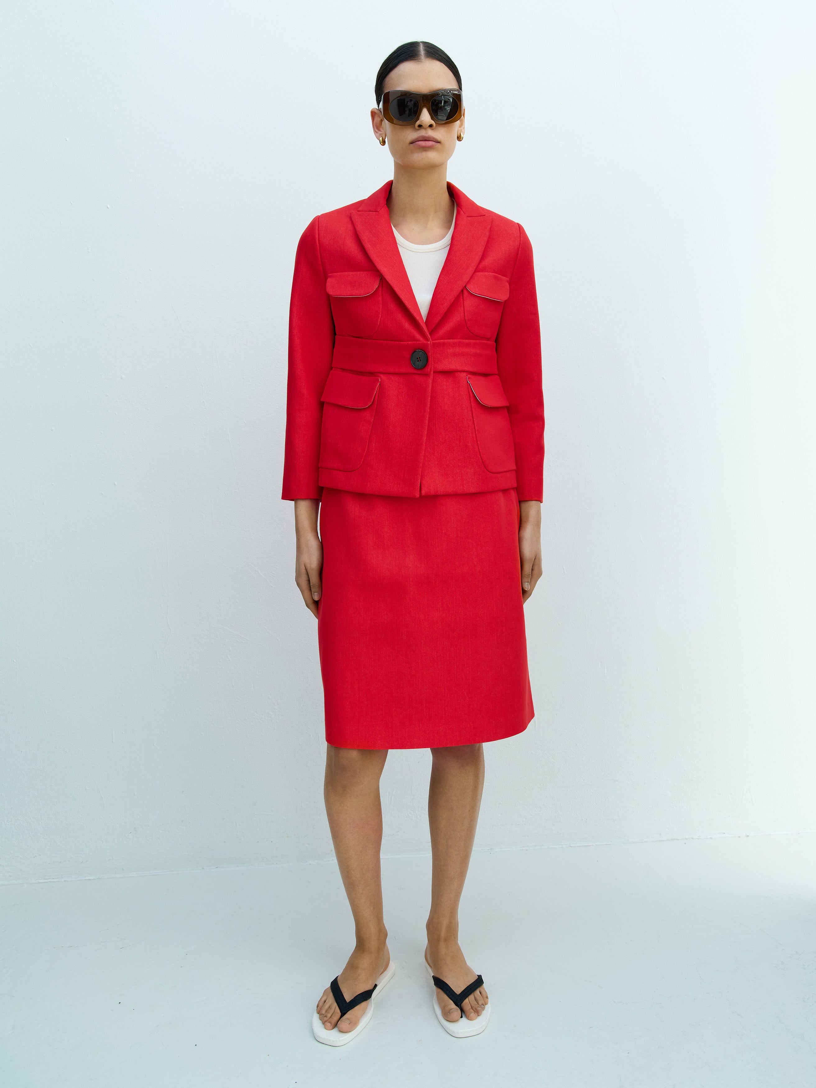 AIVITA SKIRT / ROSE RED