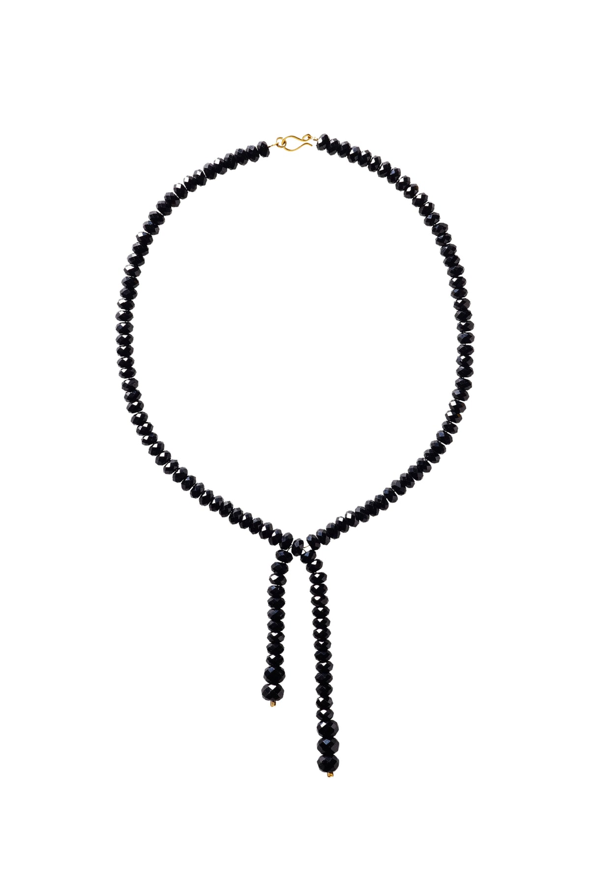 ELHANATI BLACK ORCHID / BLACK TIE THICK NECKLACE