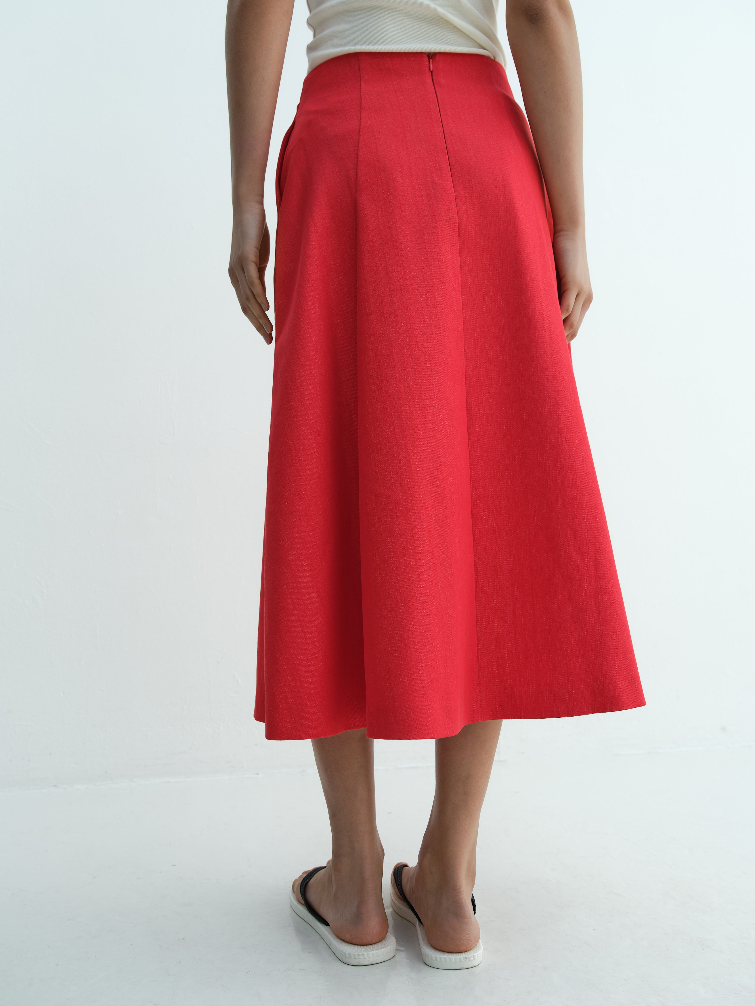 CHLOE SKIRT / ROSE RED