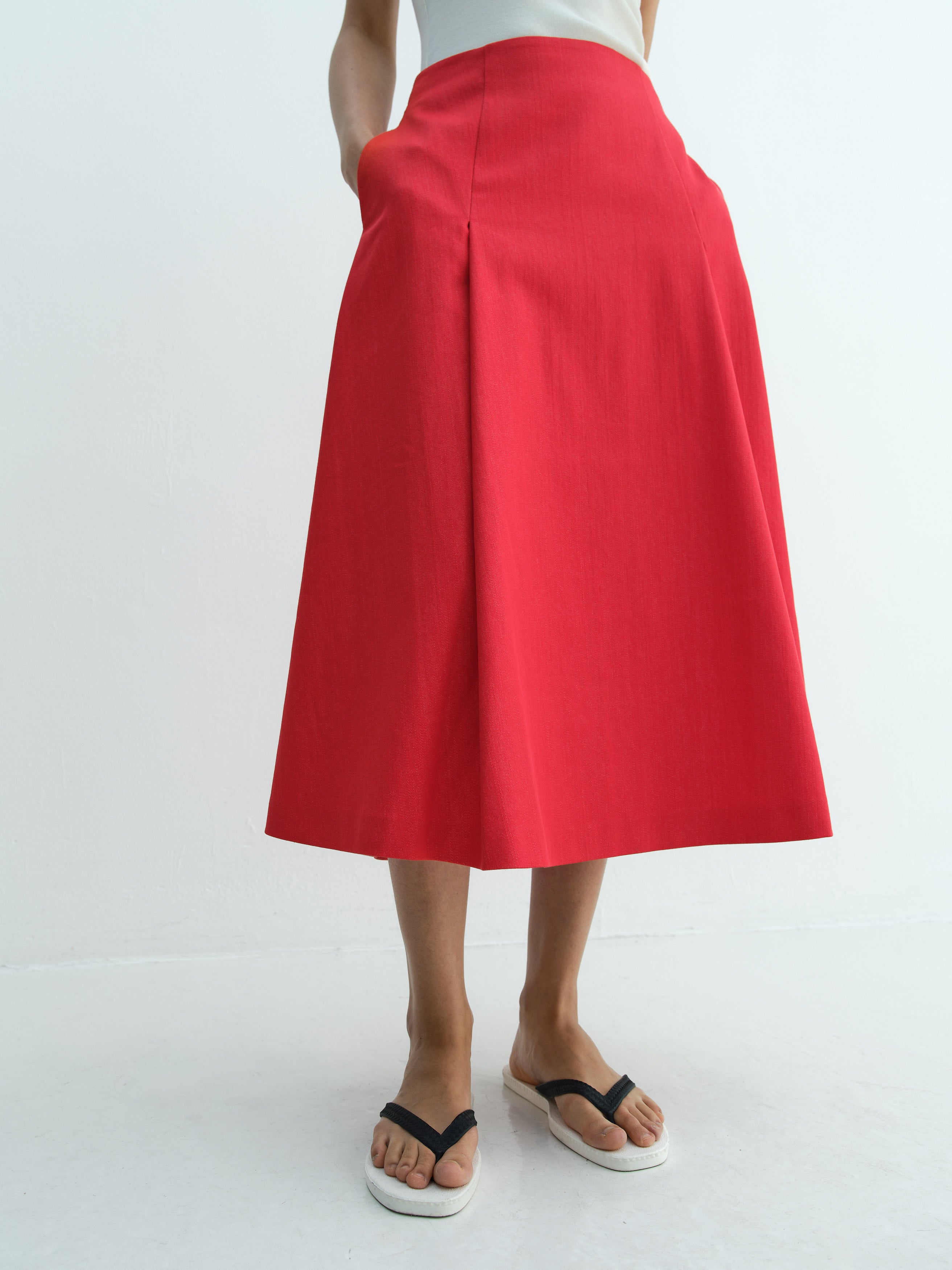 CHLOE SKIRT / ROSE RED