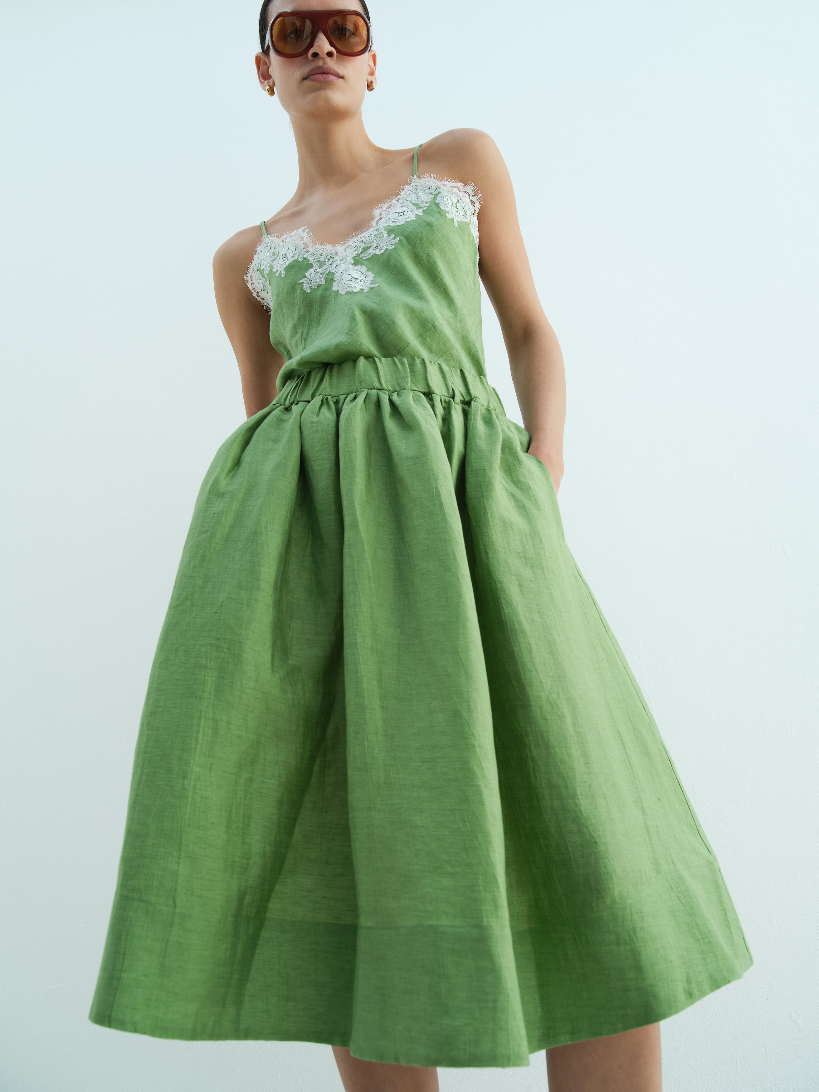 CORSO SKIRT / COOL GREEN