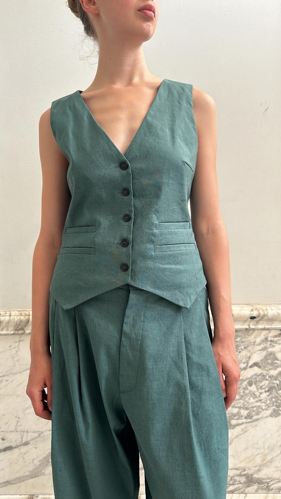 DIANE SET PANTS & VEST / TREE