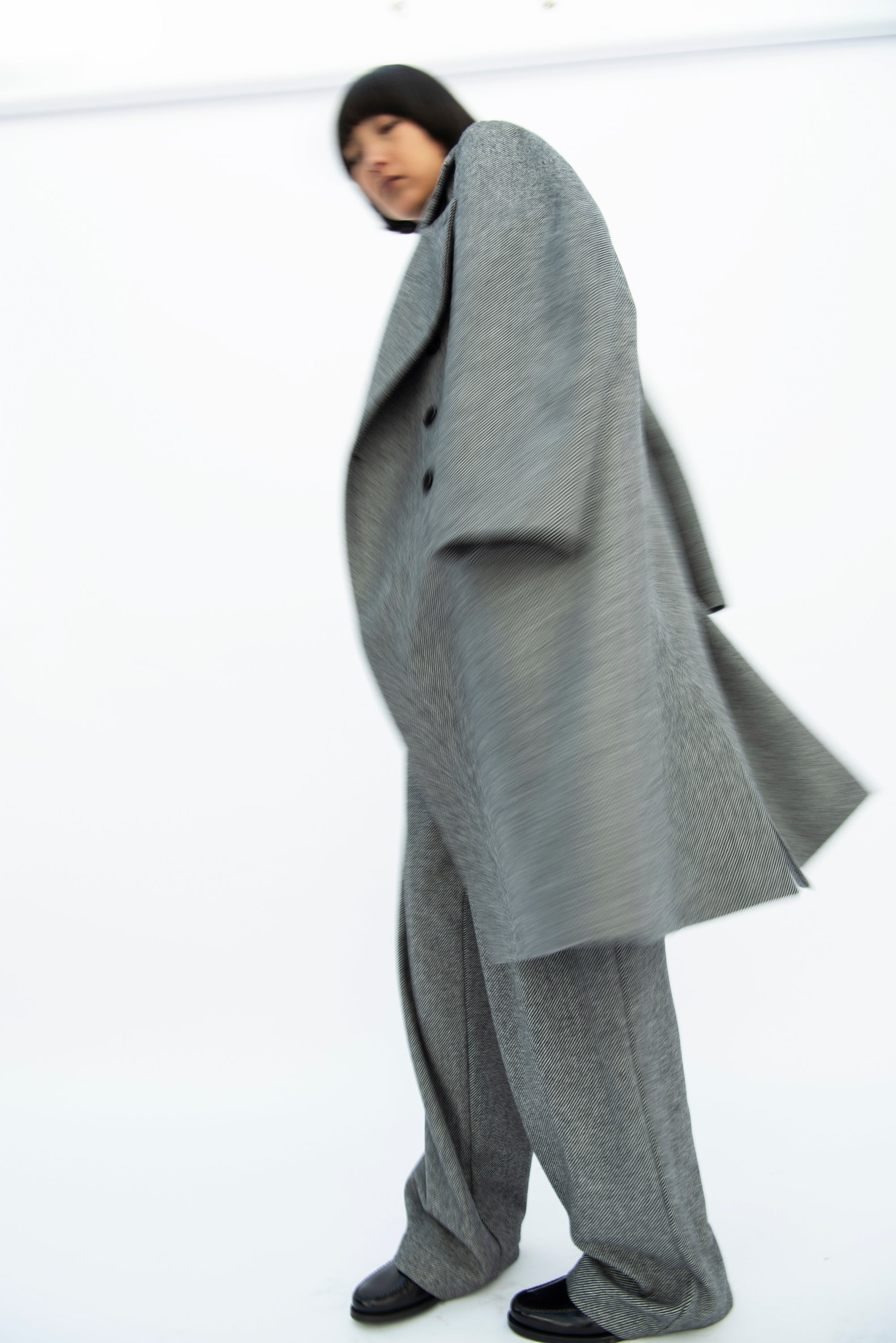 GEORGE COAT / BLACK-GREY