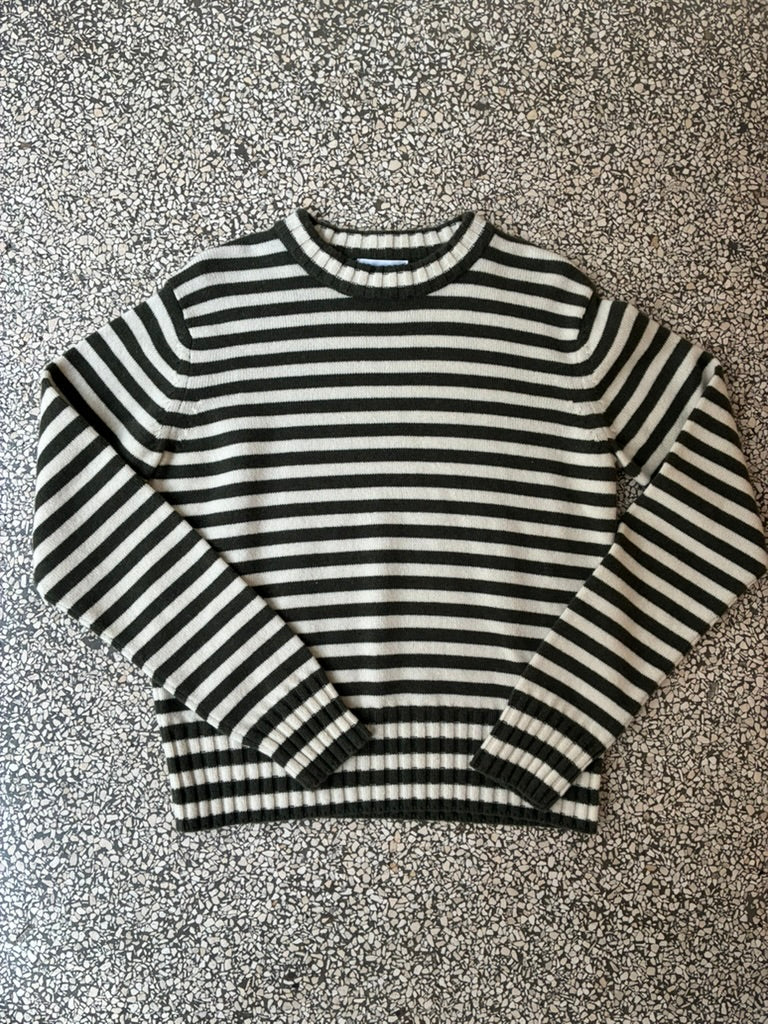 BENJAMIN JUMPER STRIPE / NATURAL-MOSS