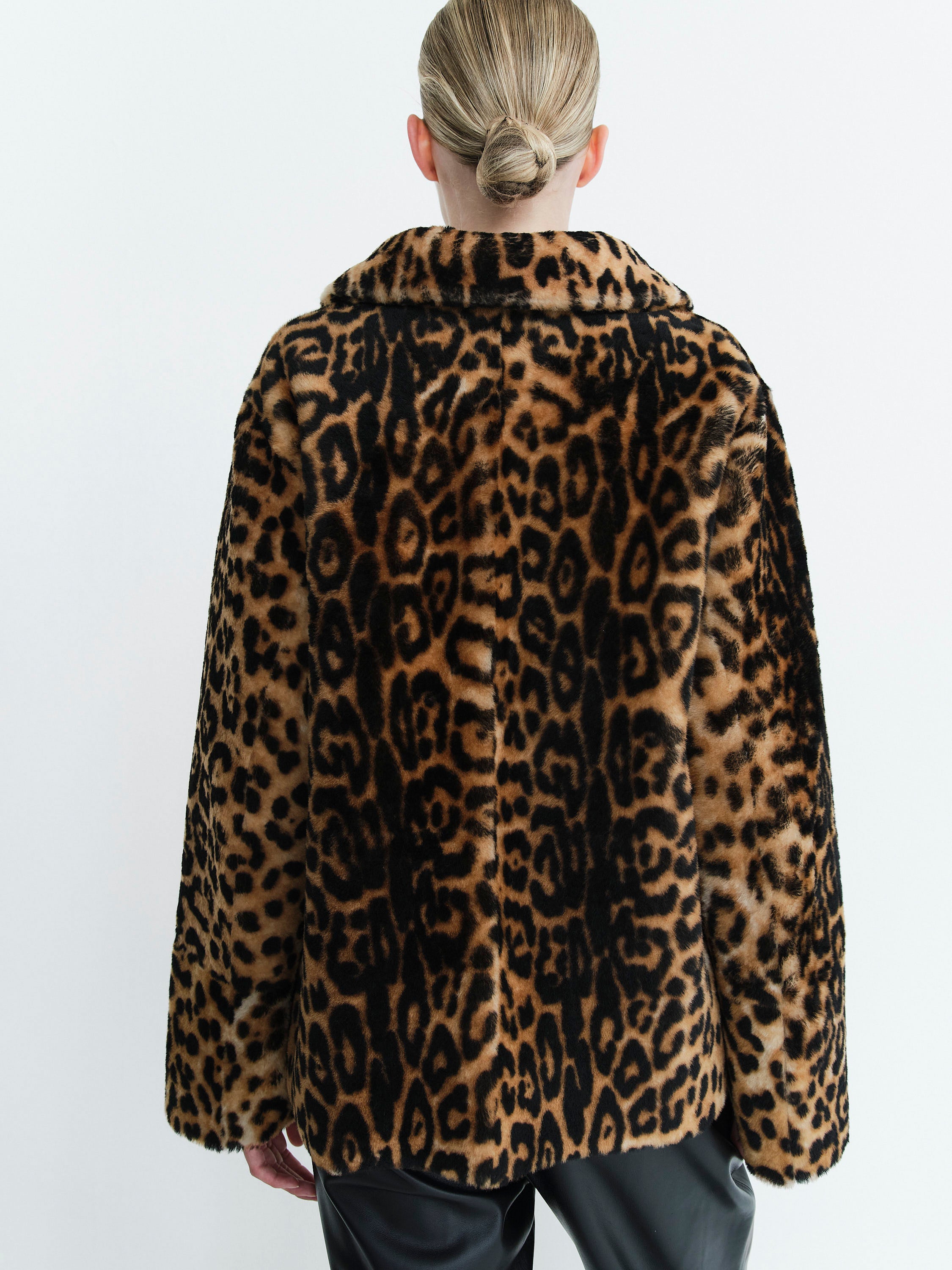 COCO SHEARLING JACKET REVERSIBLE / HAND PRINTED PANTHER