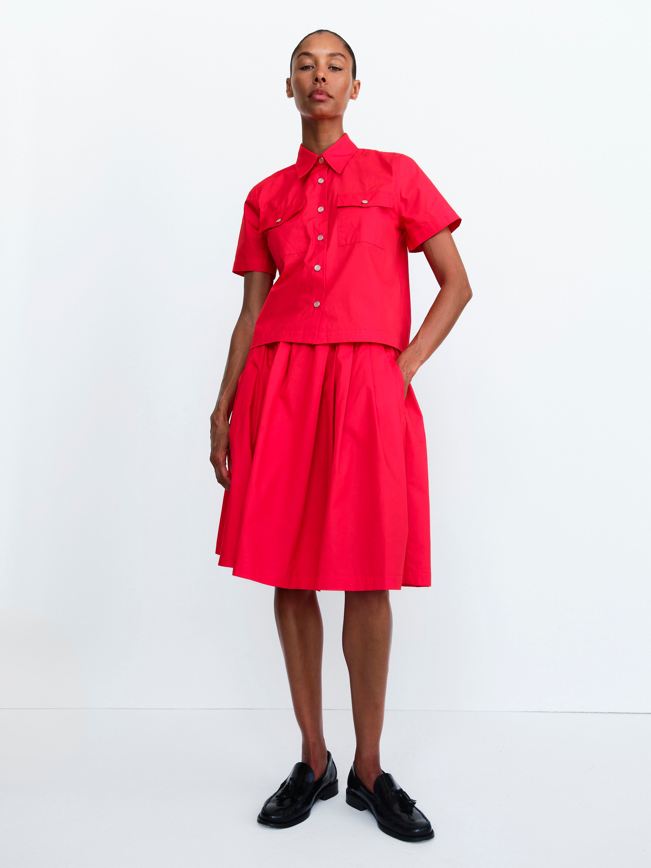TIM SKIRT / TRAFFIC RED