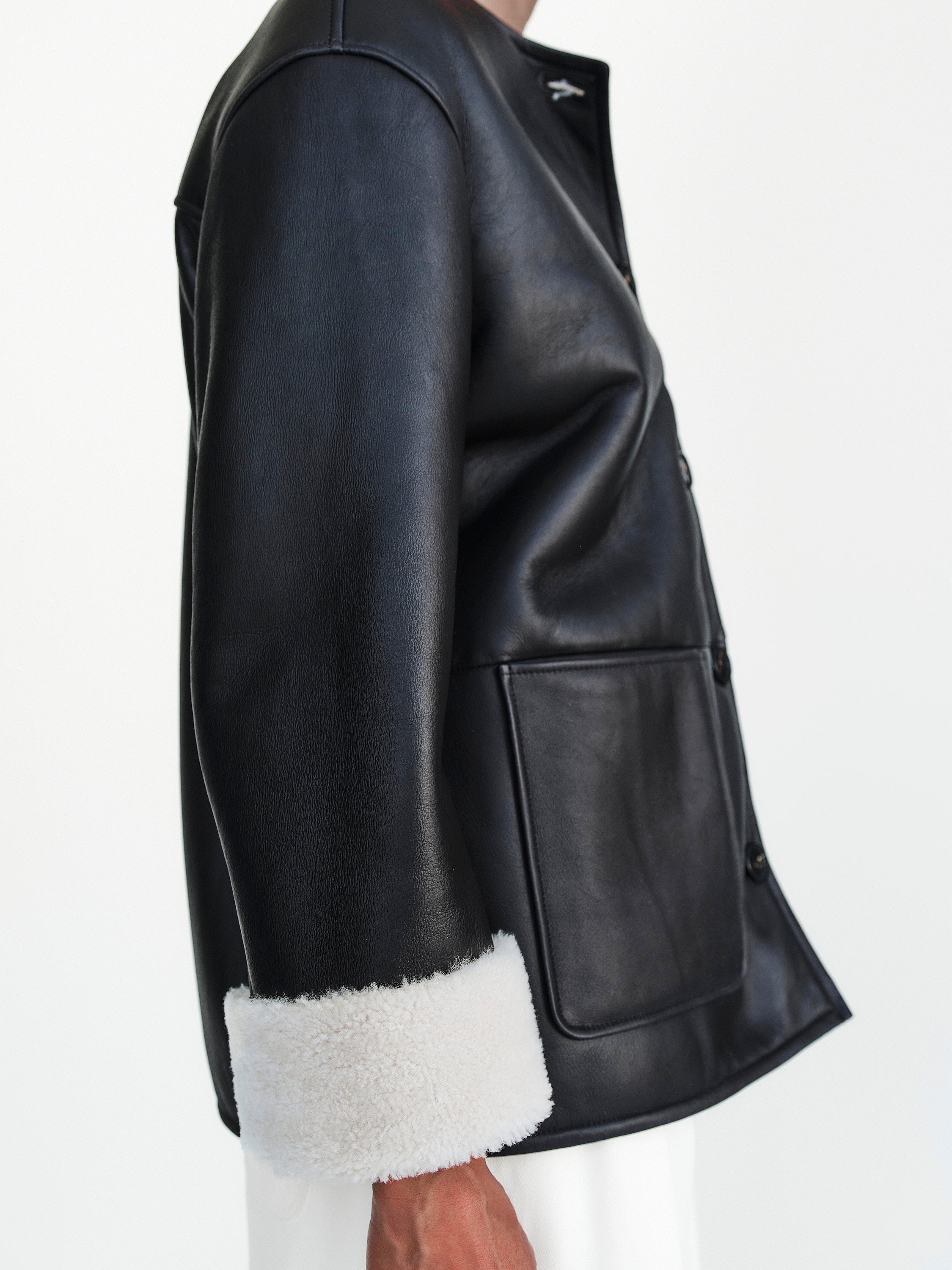 PARKER SHEARLING JACKET / BLACK