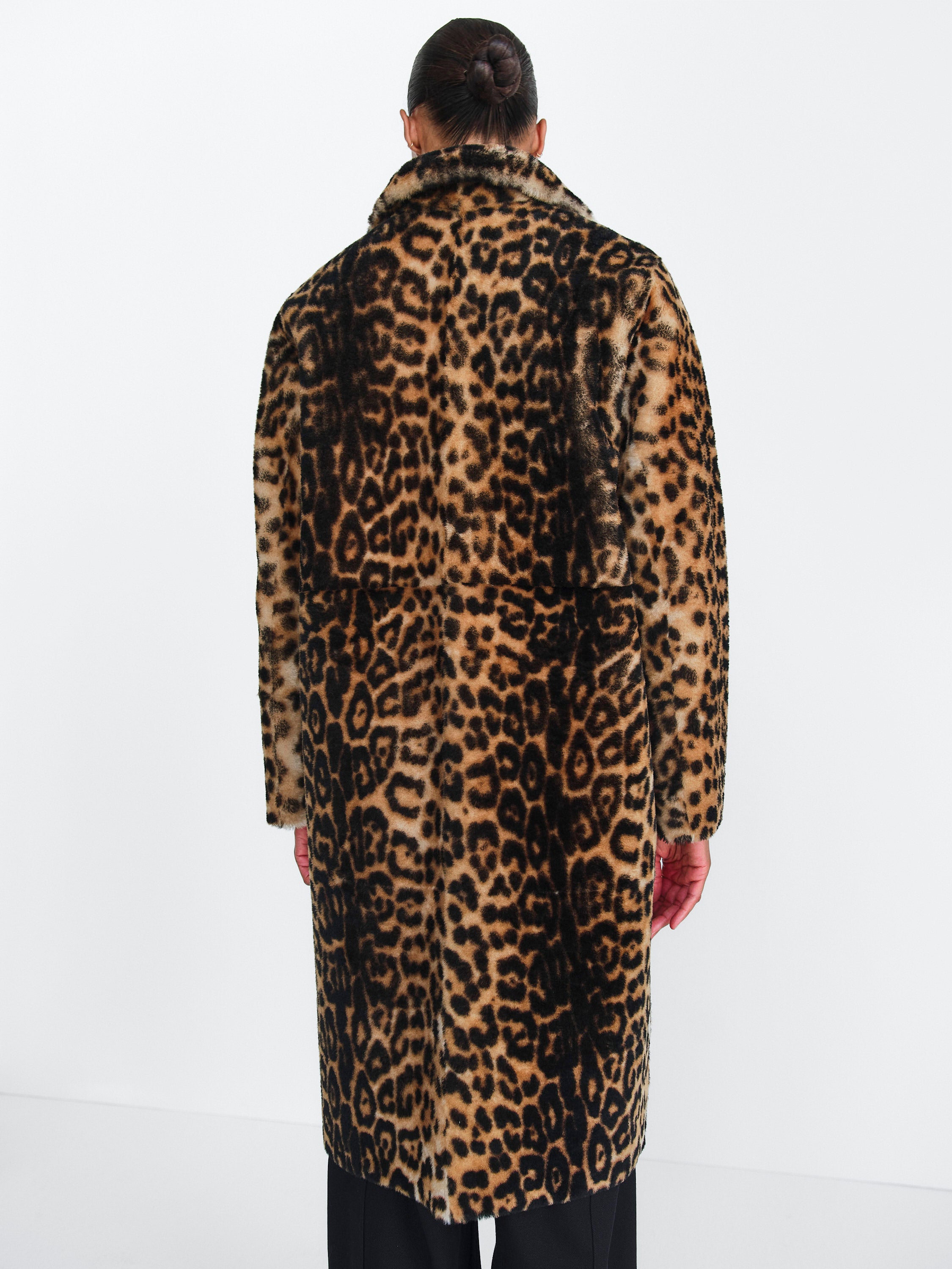 MADISON SHEARLING COAT REVERSIBLE / HAND PRINTED PANTHER