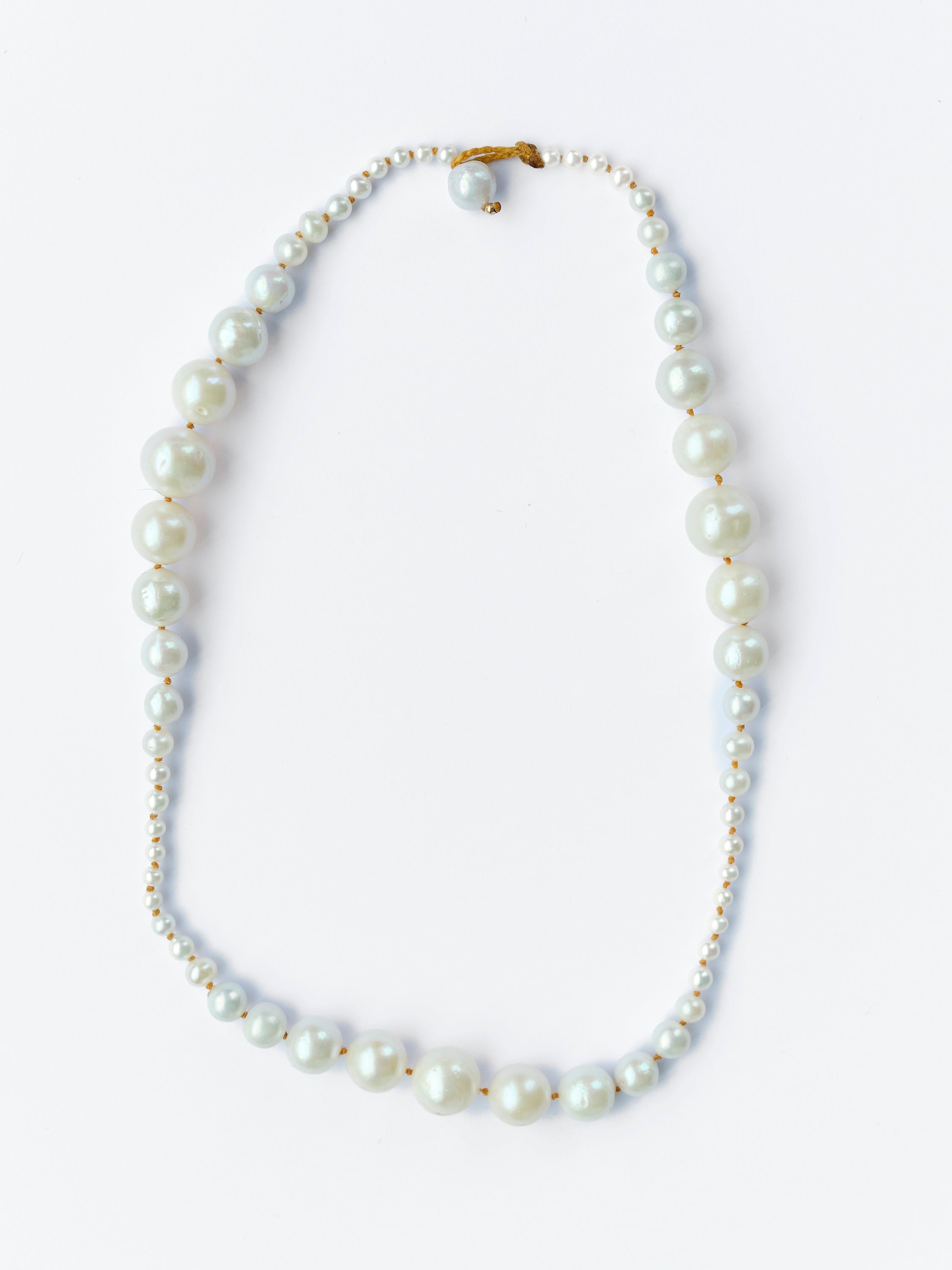 MARICHELLE / CLASSIC PEARL NECKLACE, NUDE CORD – RIKA STUDIOS