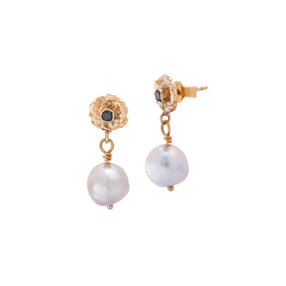 NAFSU EARRING / SAPPHIRE-PEARL