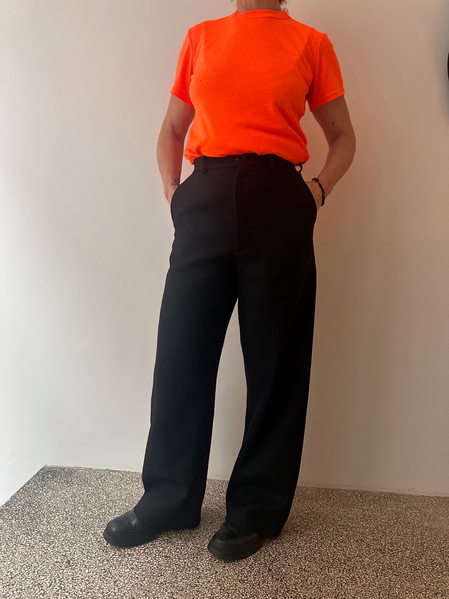 BOWIE  PANTS / BLACK WOOL