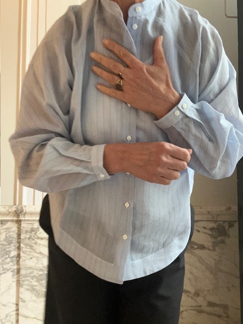 JOAN TOP / COOL BLUE STRIPE