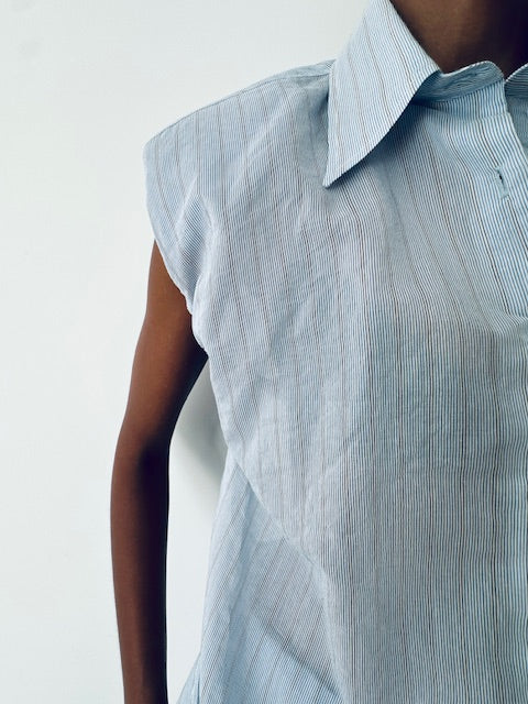 APOLLONIA SET SKIRT & SHIRT / COOL BLUE