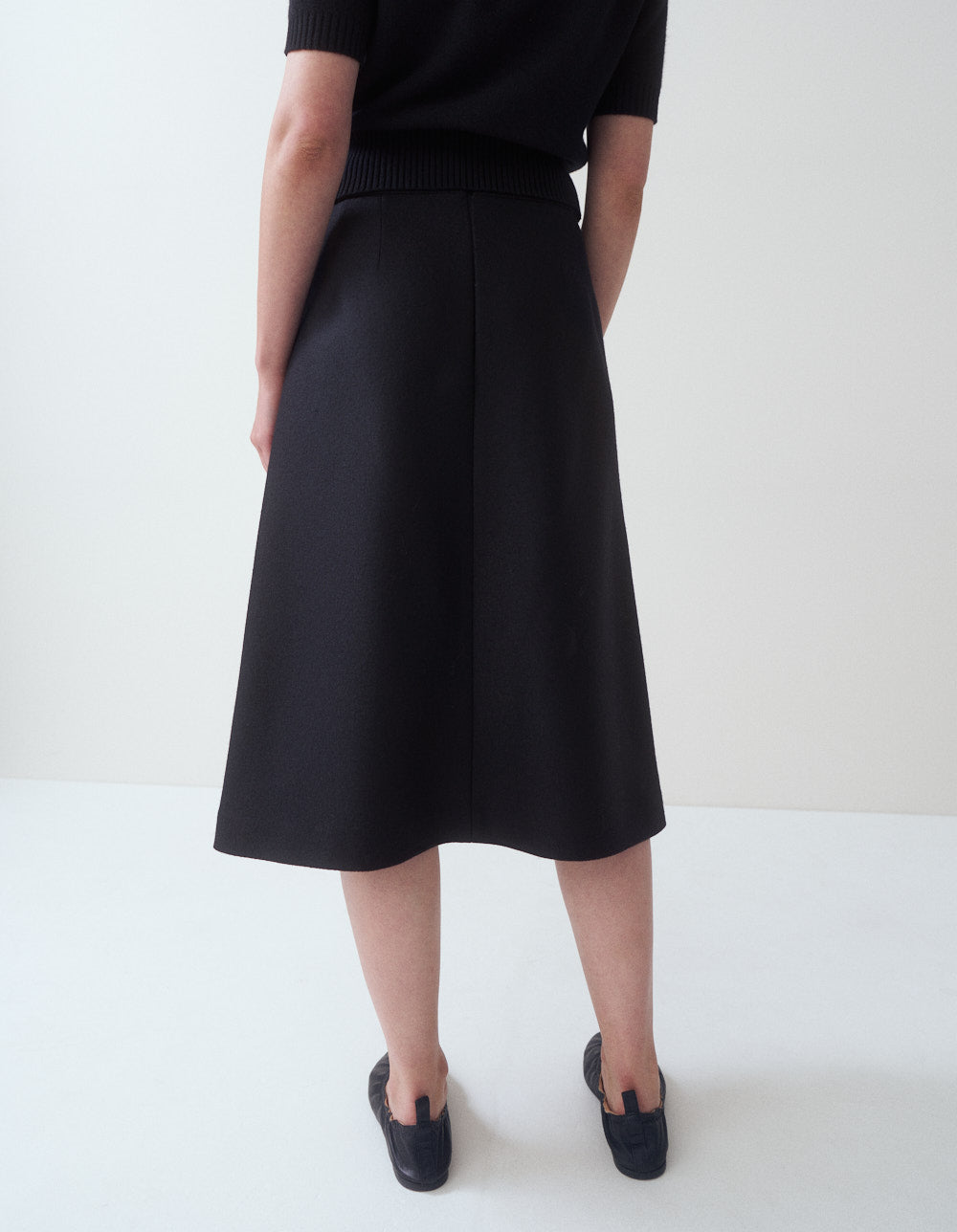LIZA SKIRT / BLACK WOOL