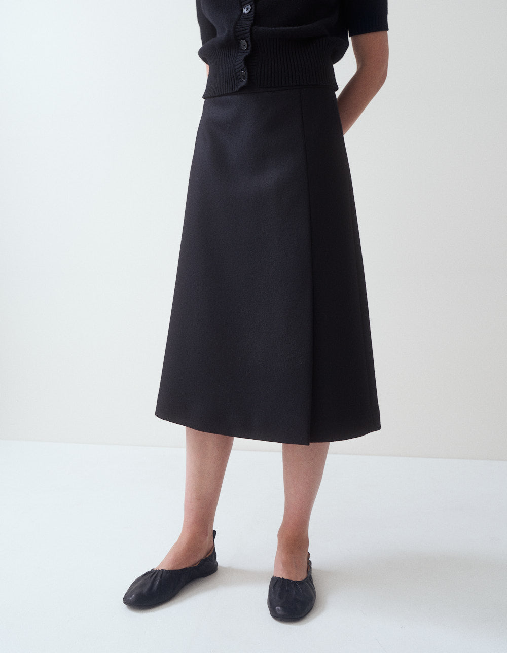 LIZA SKIRT / BLACK WOOL