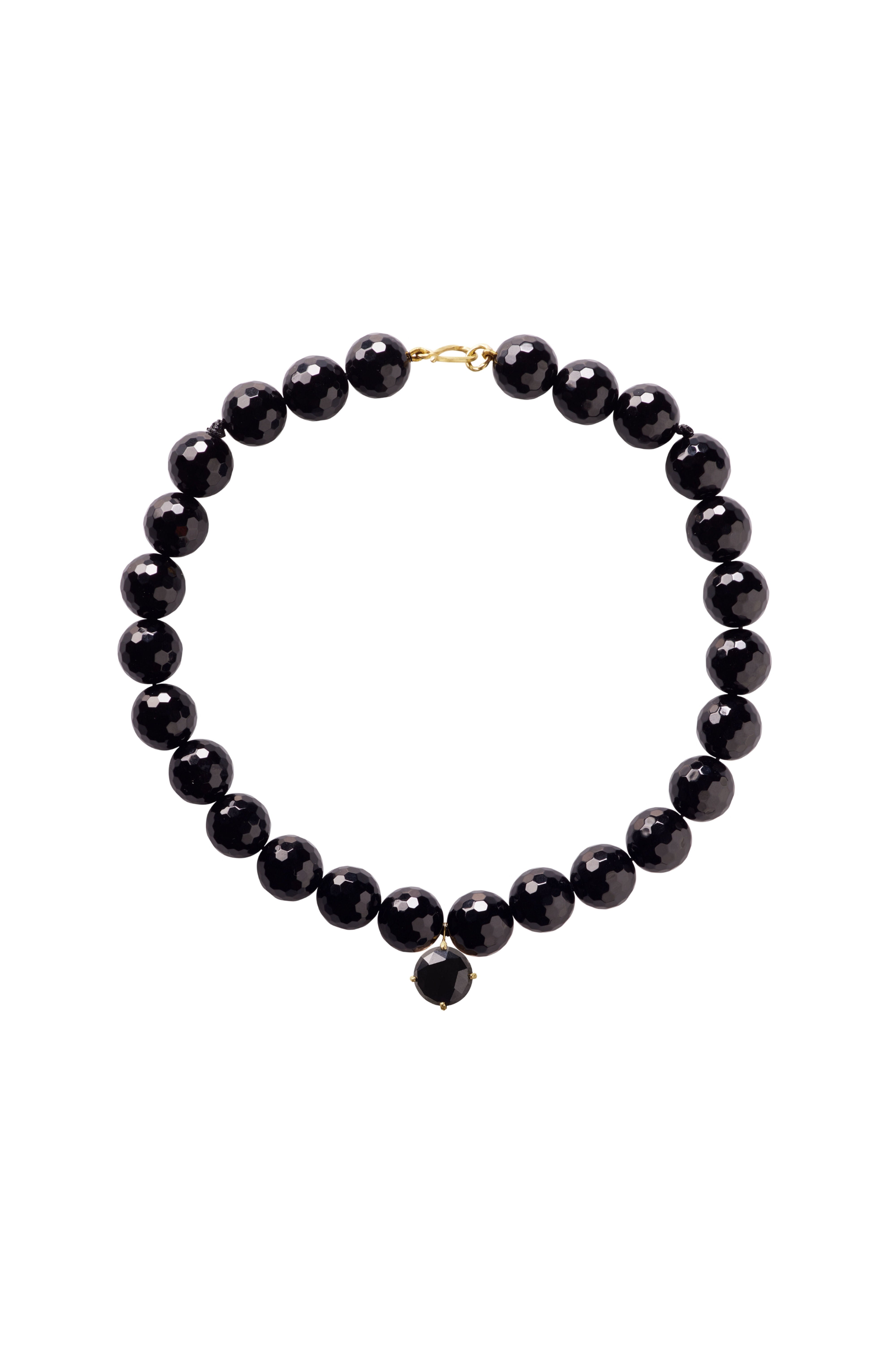ELHANATI, LOULOU BLACK SPINEL NECKLACE / BLACK PENDANT