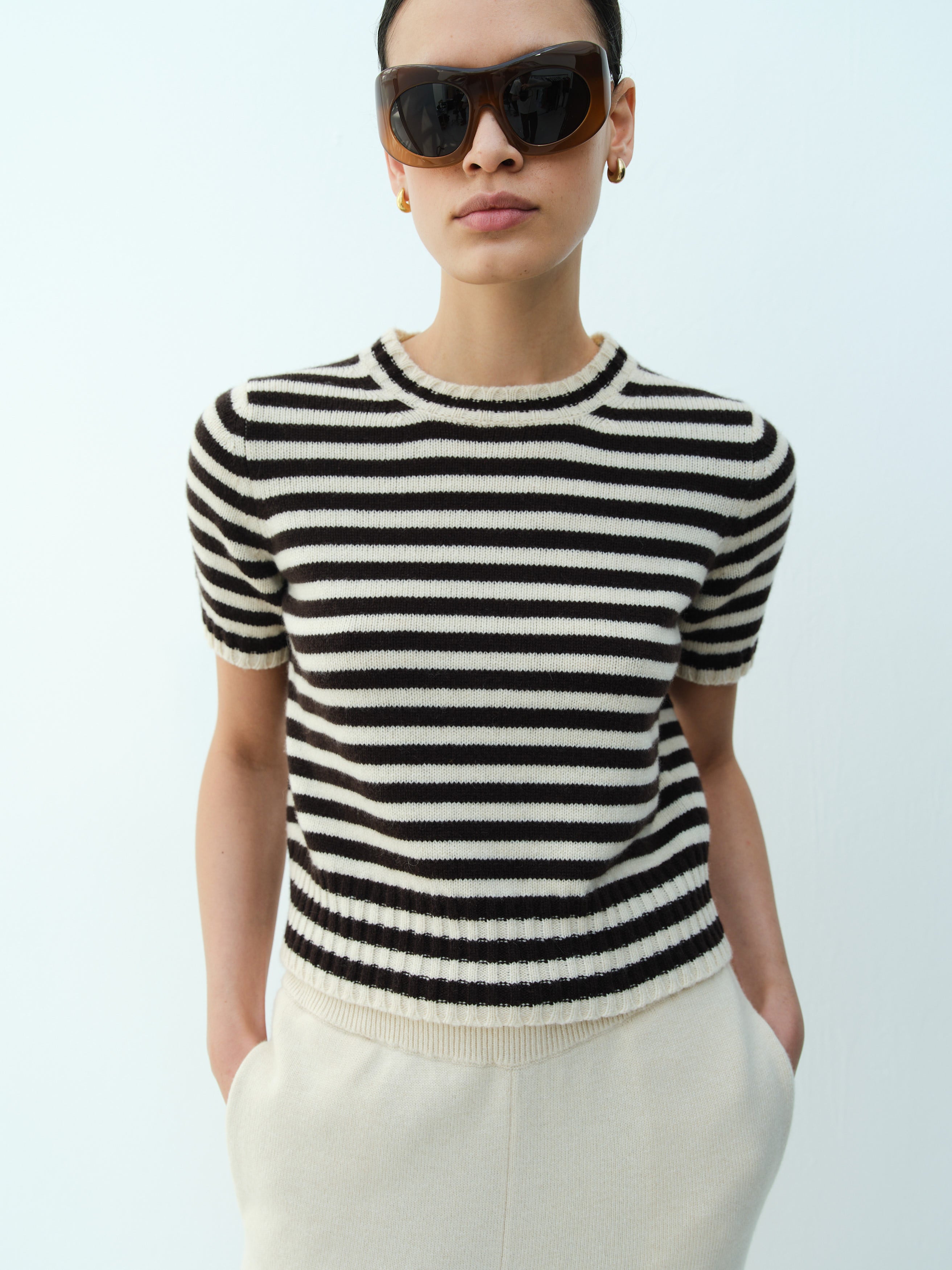 LUIS JUMPER / NATURAL-CHOCO STRIPE