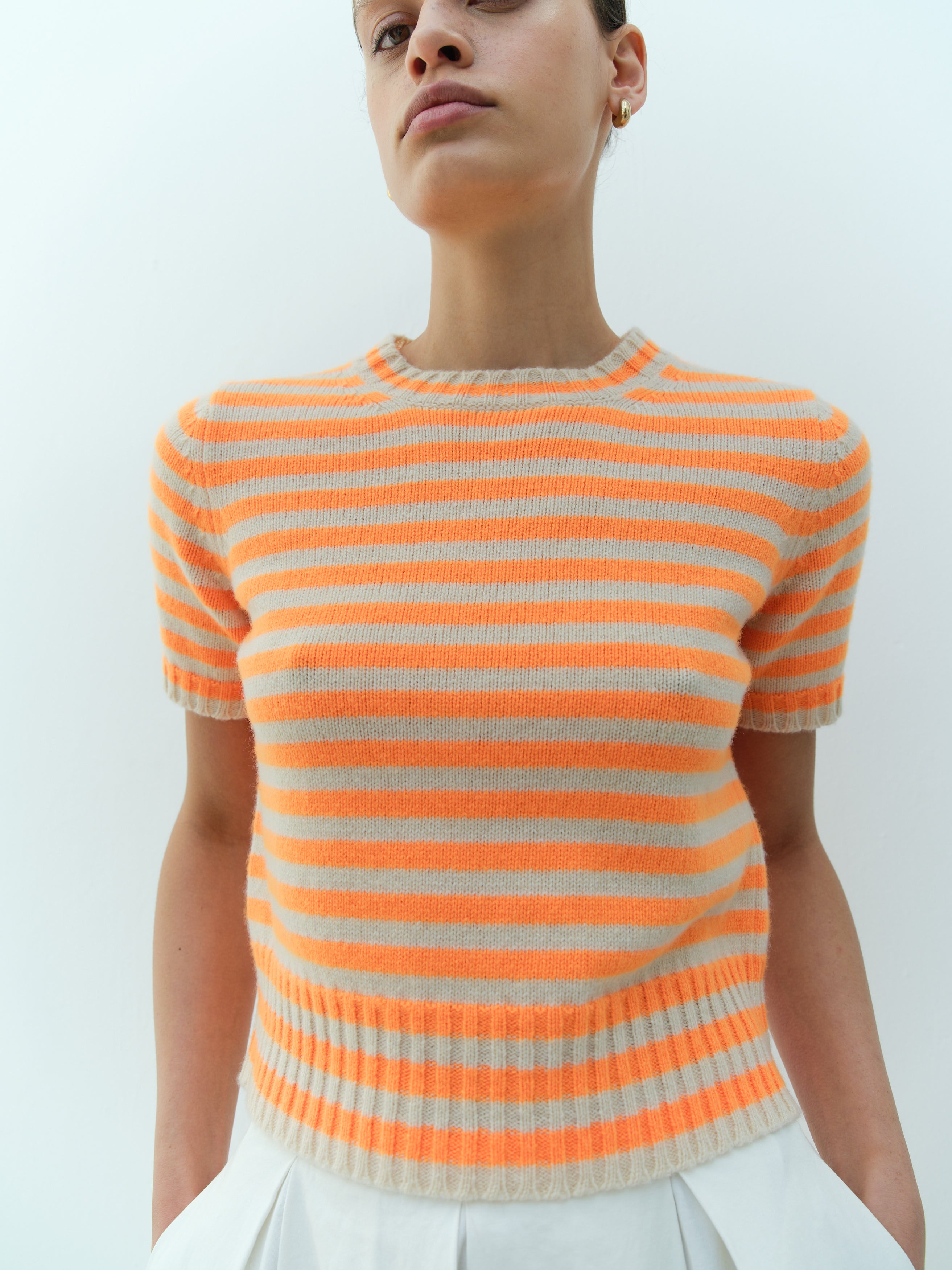 LUIS JUMPER / NATURAL-ORANGE STRIPE