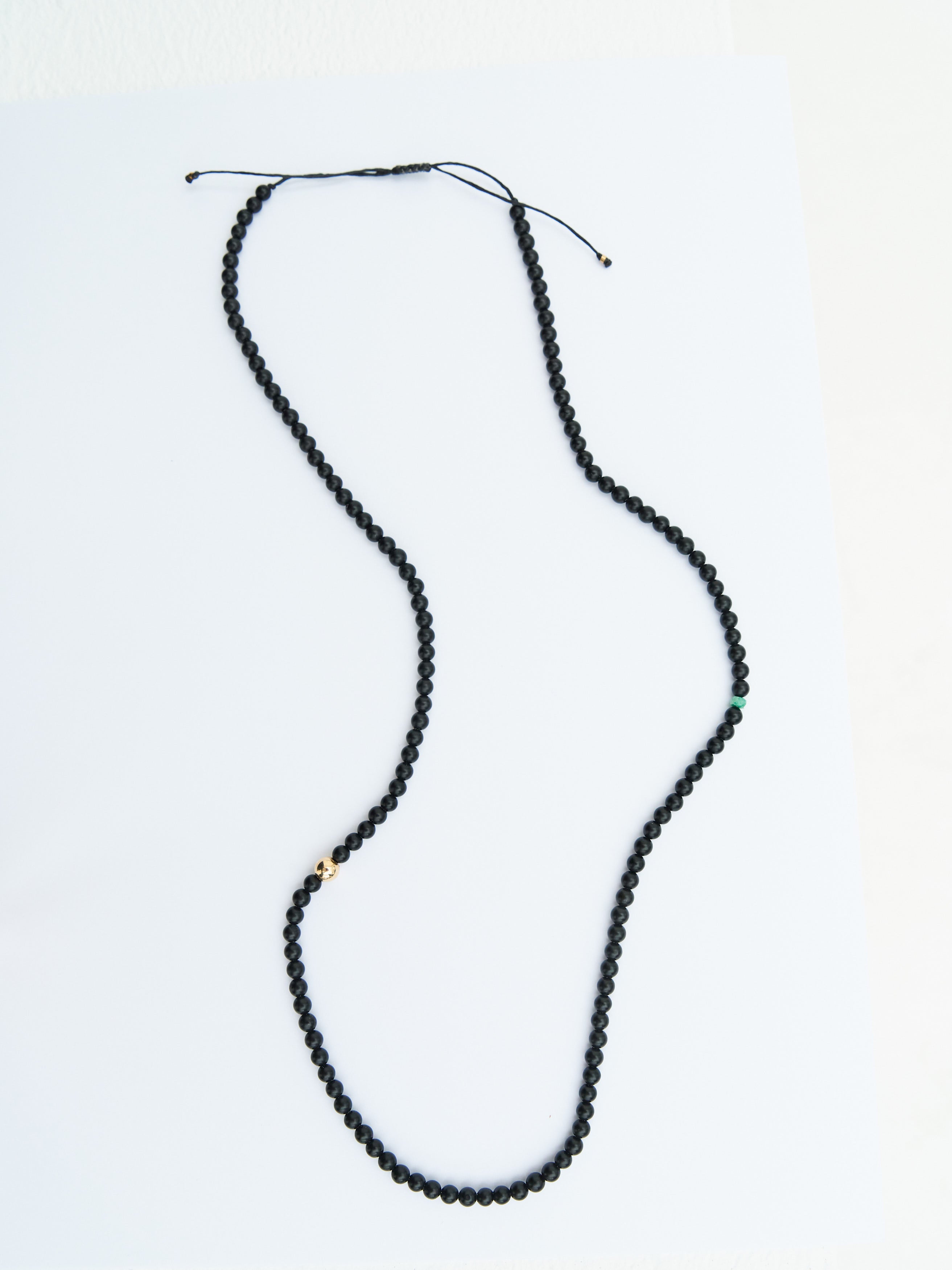 MARICHELLE / JANNE PEARL NECKLACE LONG, BLACK ONYX