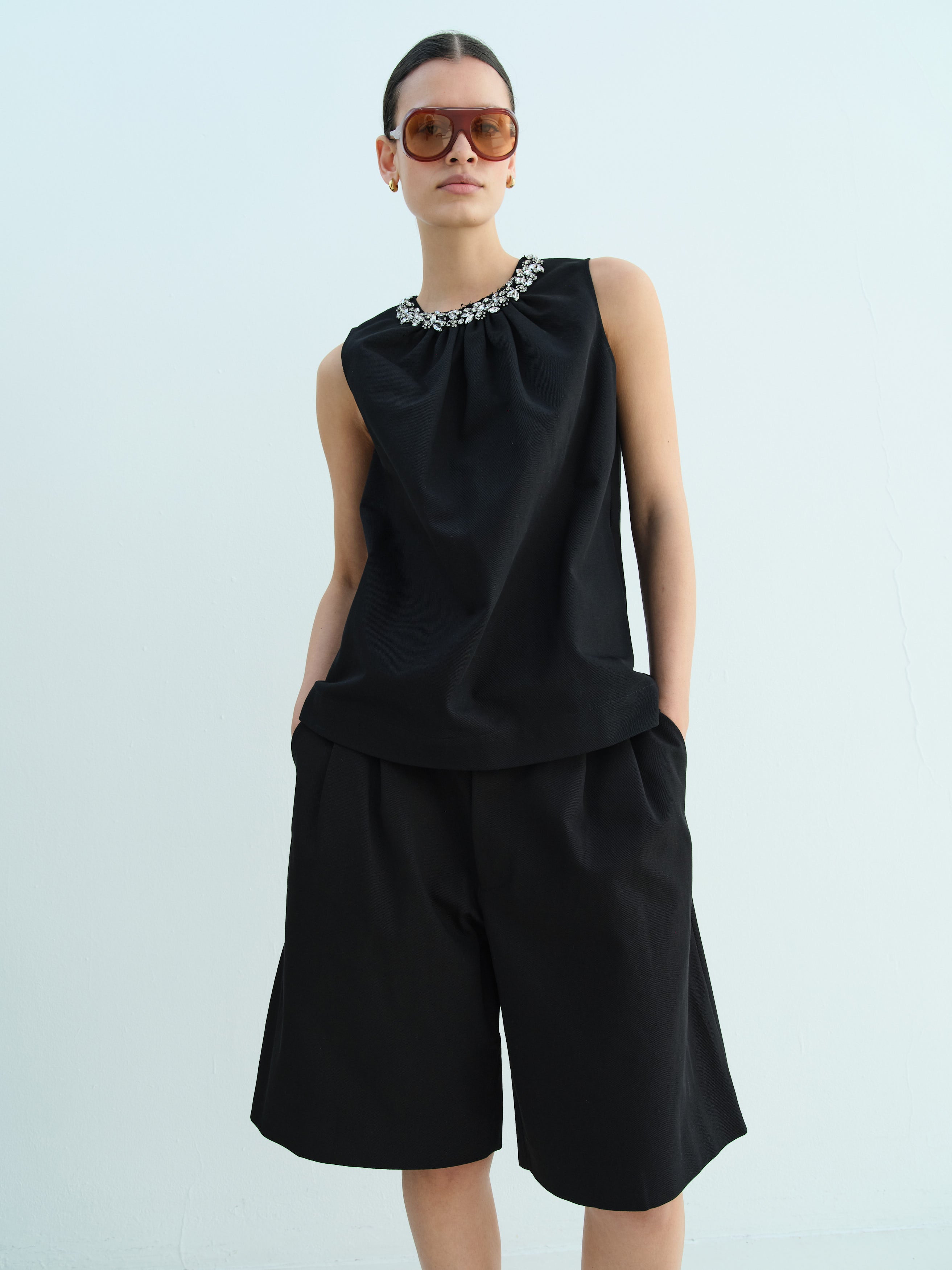 JOHN TOP / BLACK TWILL