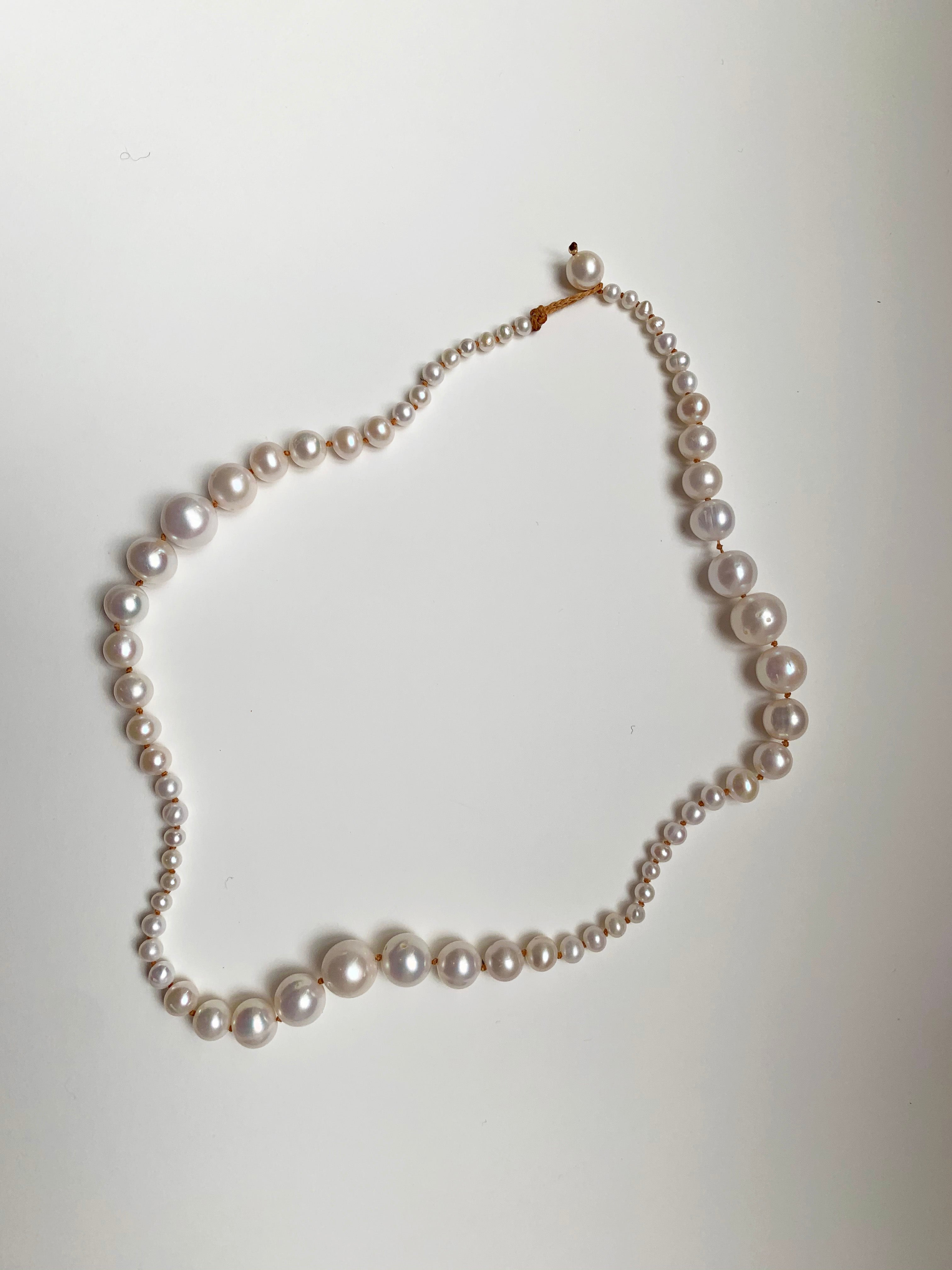 MARICHELLE / CLASSIC PEARL NECKLACE, NUDE CORD