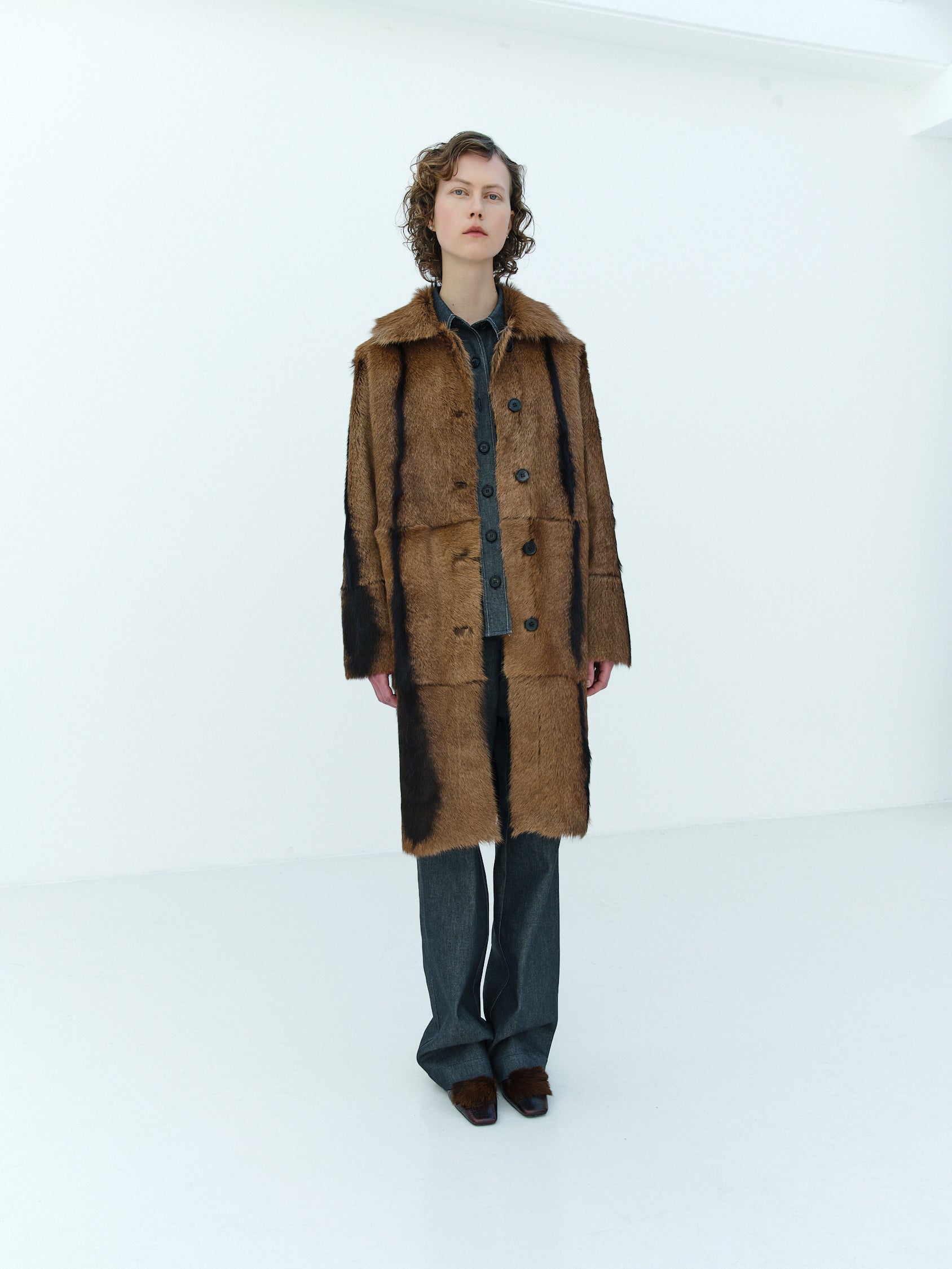 MADISON COAT LT. BROWN-BLACK – RIKA STUDIOS