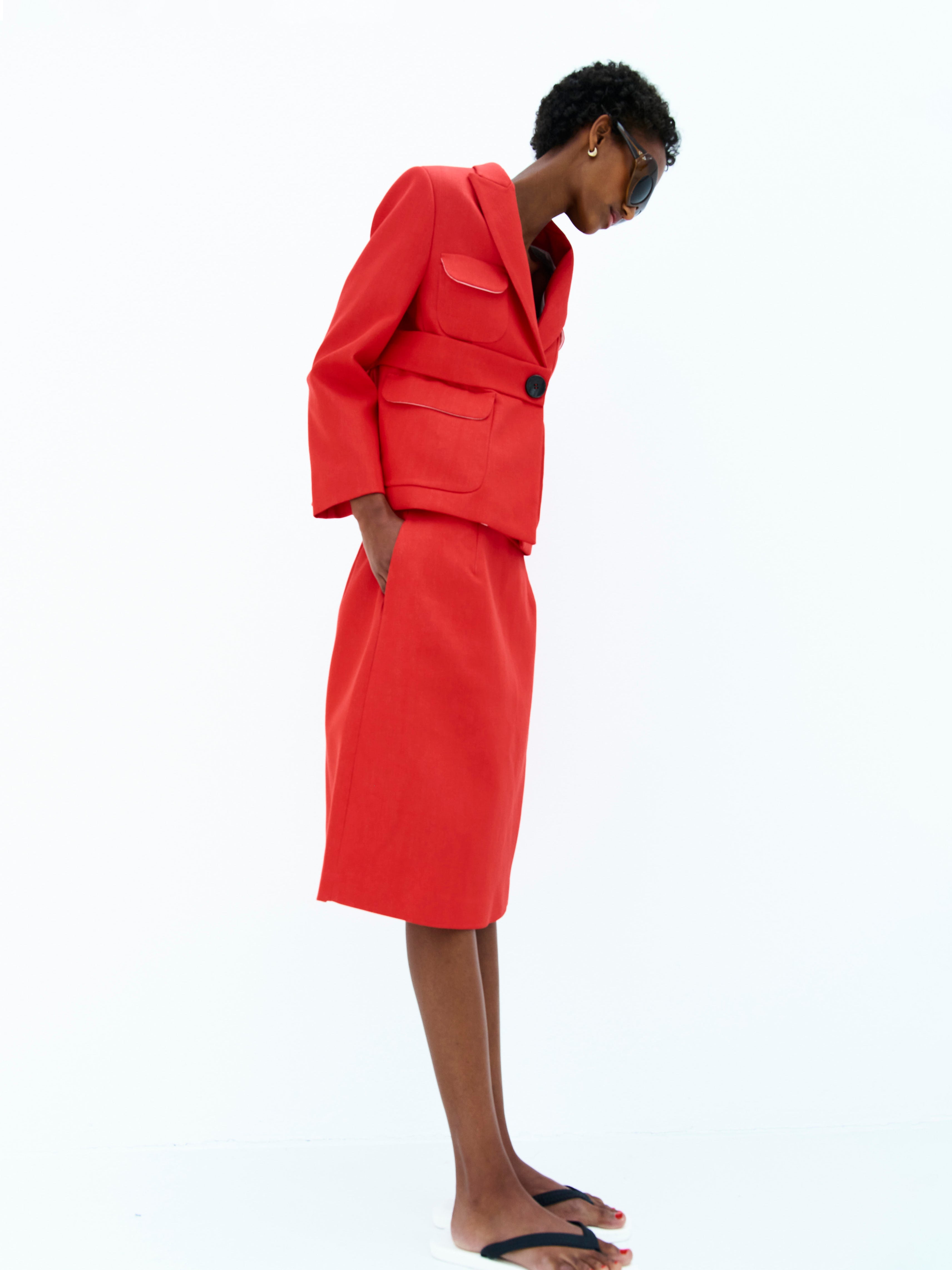 AIVITA SKIRT / ROSE RED