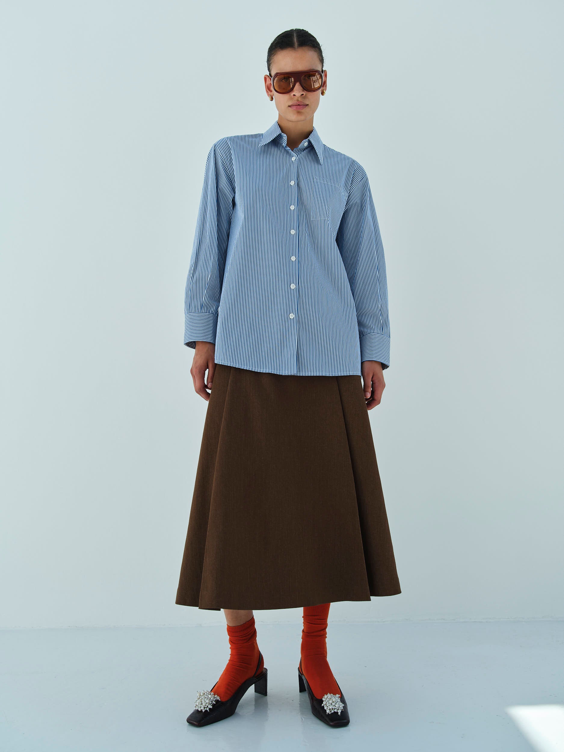 BLAZE SHIRT / BLUE-WHITE STRIPE