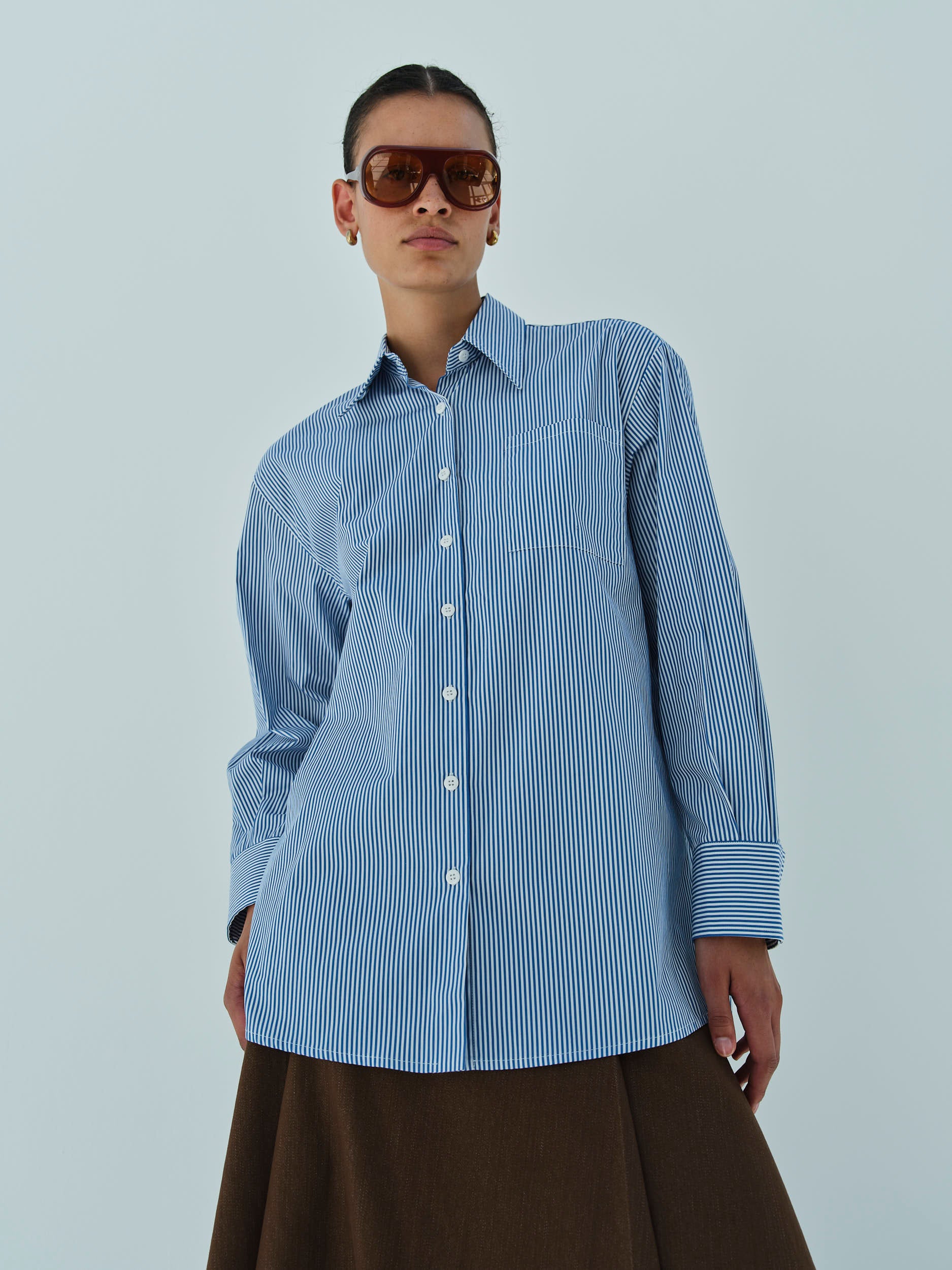 BLAZE SHIRT / BLUE-WHITE STRIPE