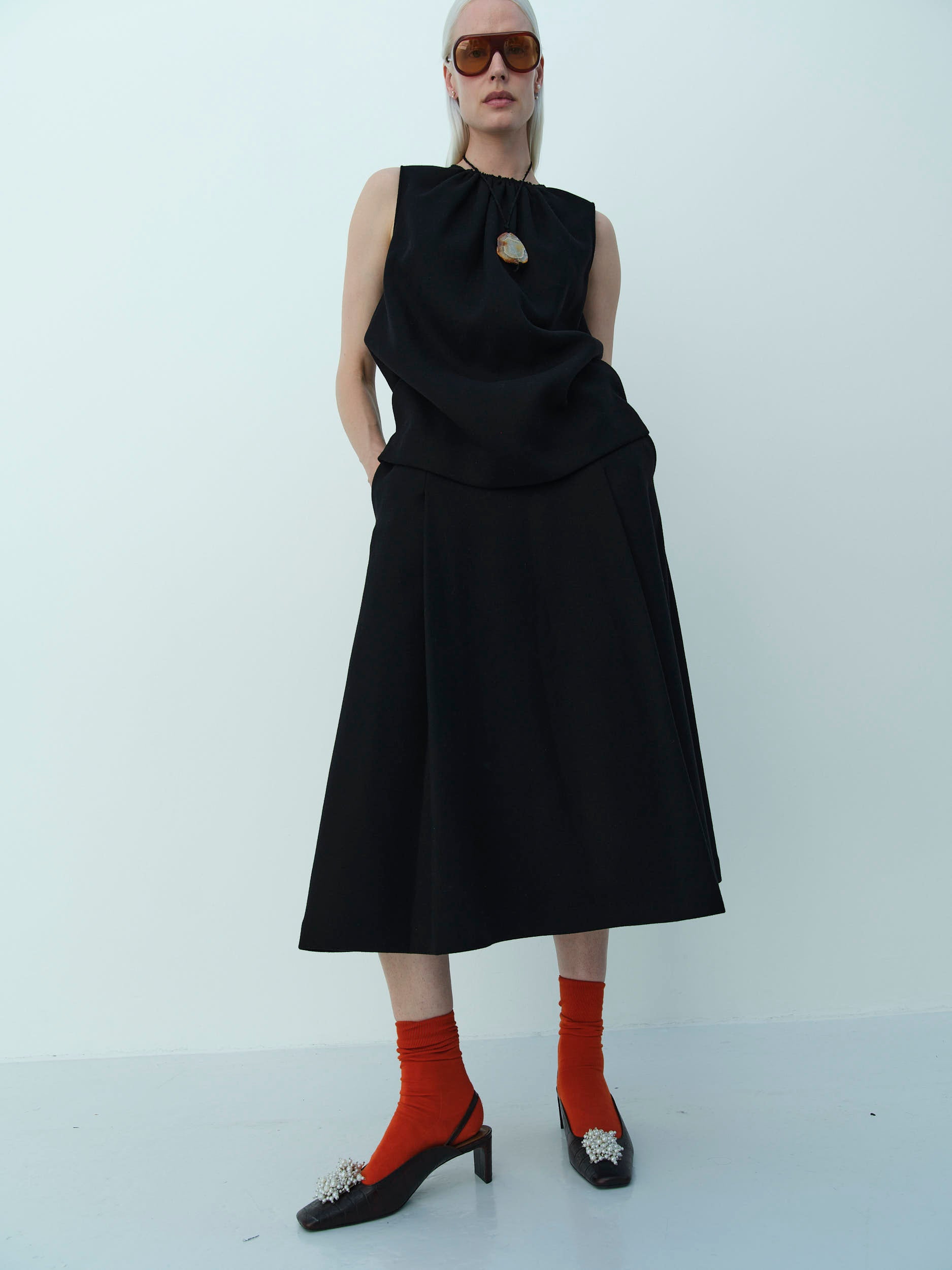 CHLOE SKIRT / BLACK WOOL