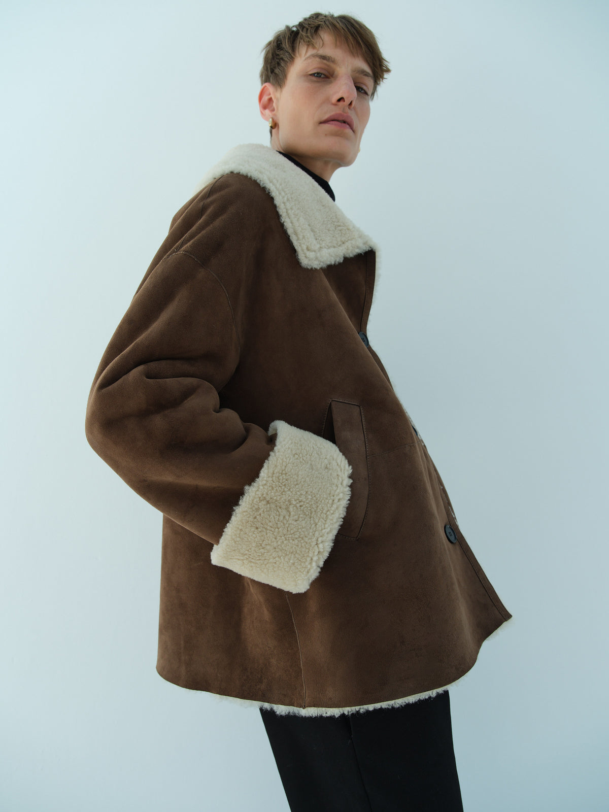 FORD SHEARLING JACKET SAMPLE / HAZELNUT-NATURAL