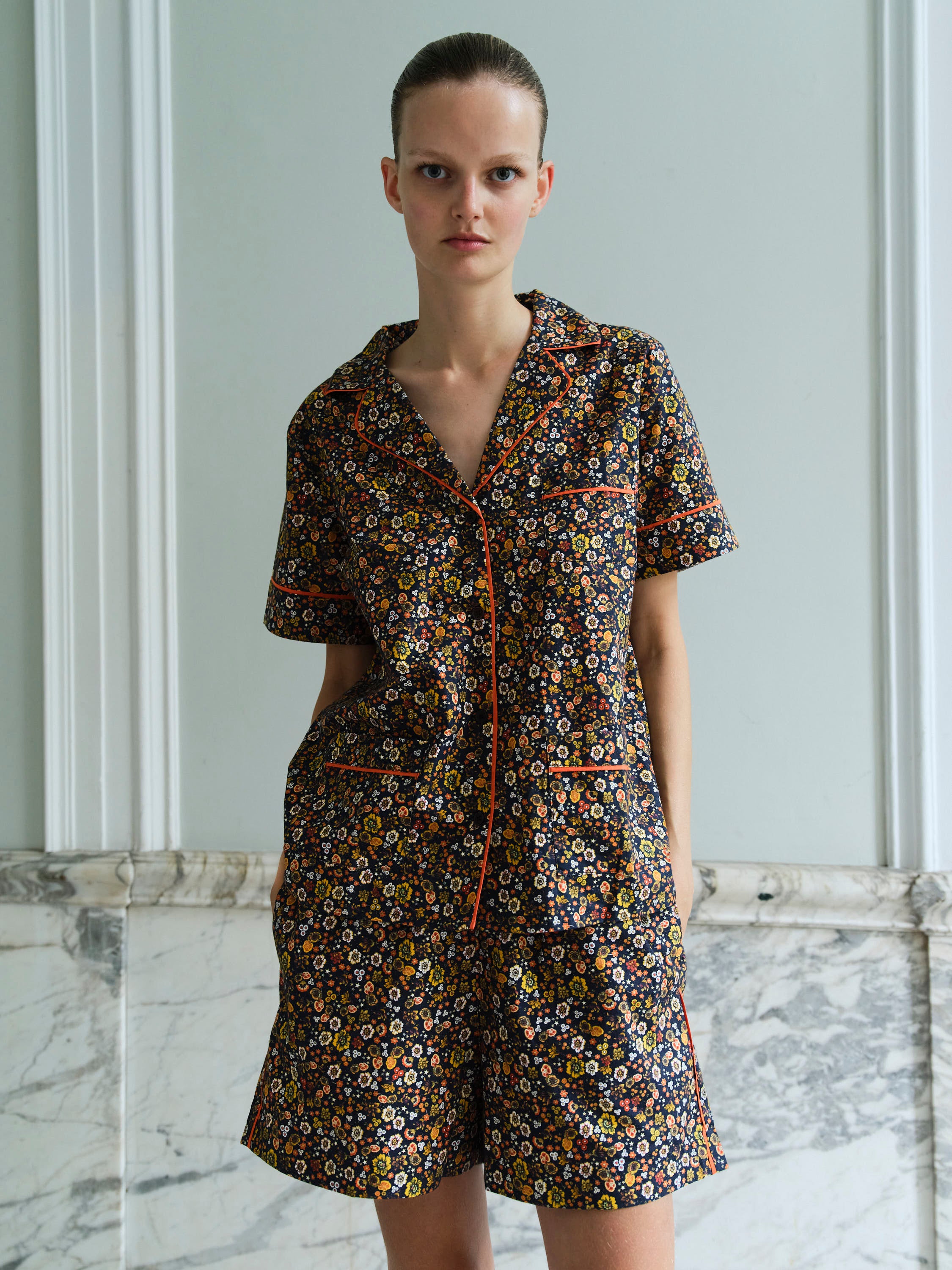 PYJAMA SET-SHORT / FLOWER