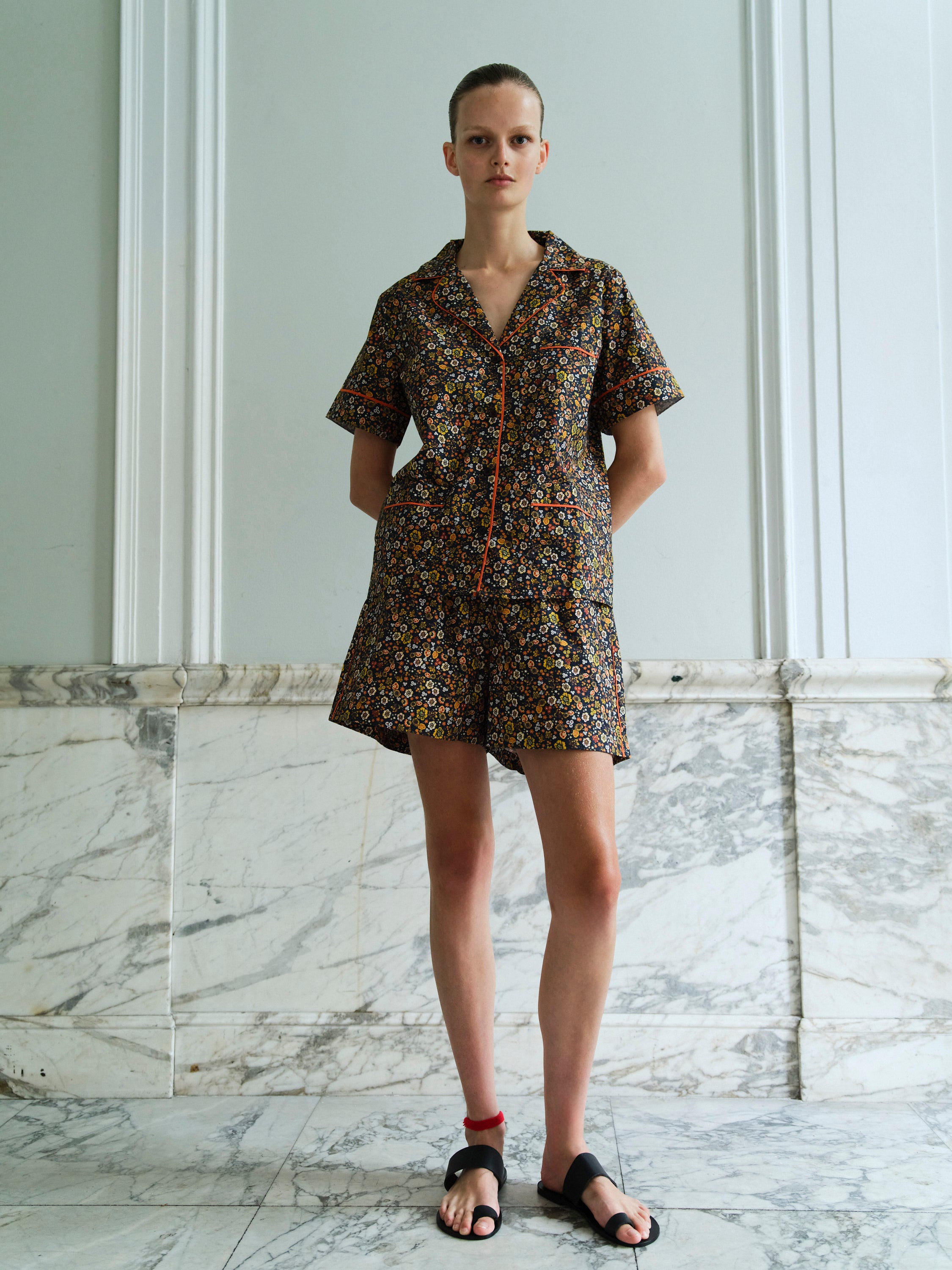 PYJAMA SET-SHORT / FLOWER
