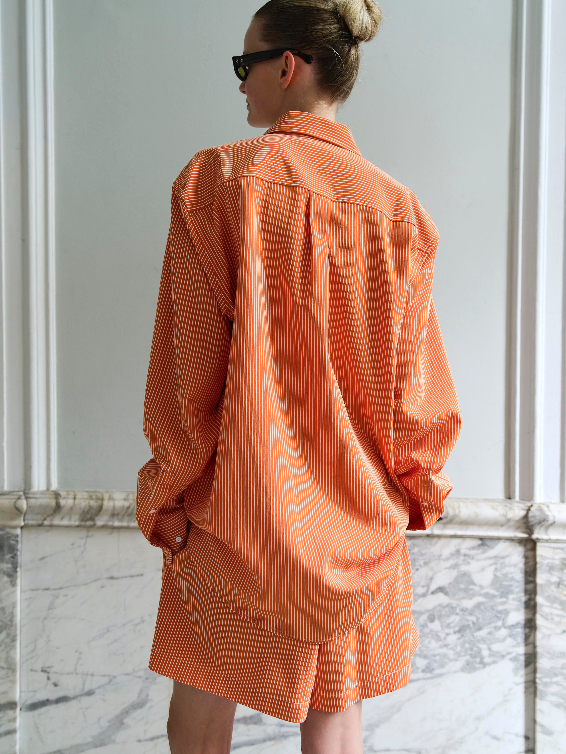 PARK SHORTS / ORANGE-WHITE